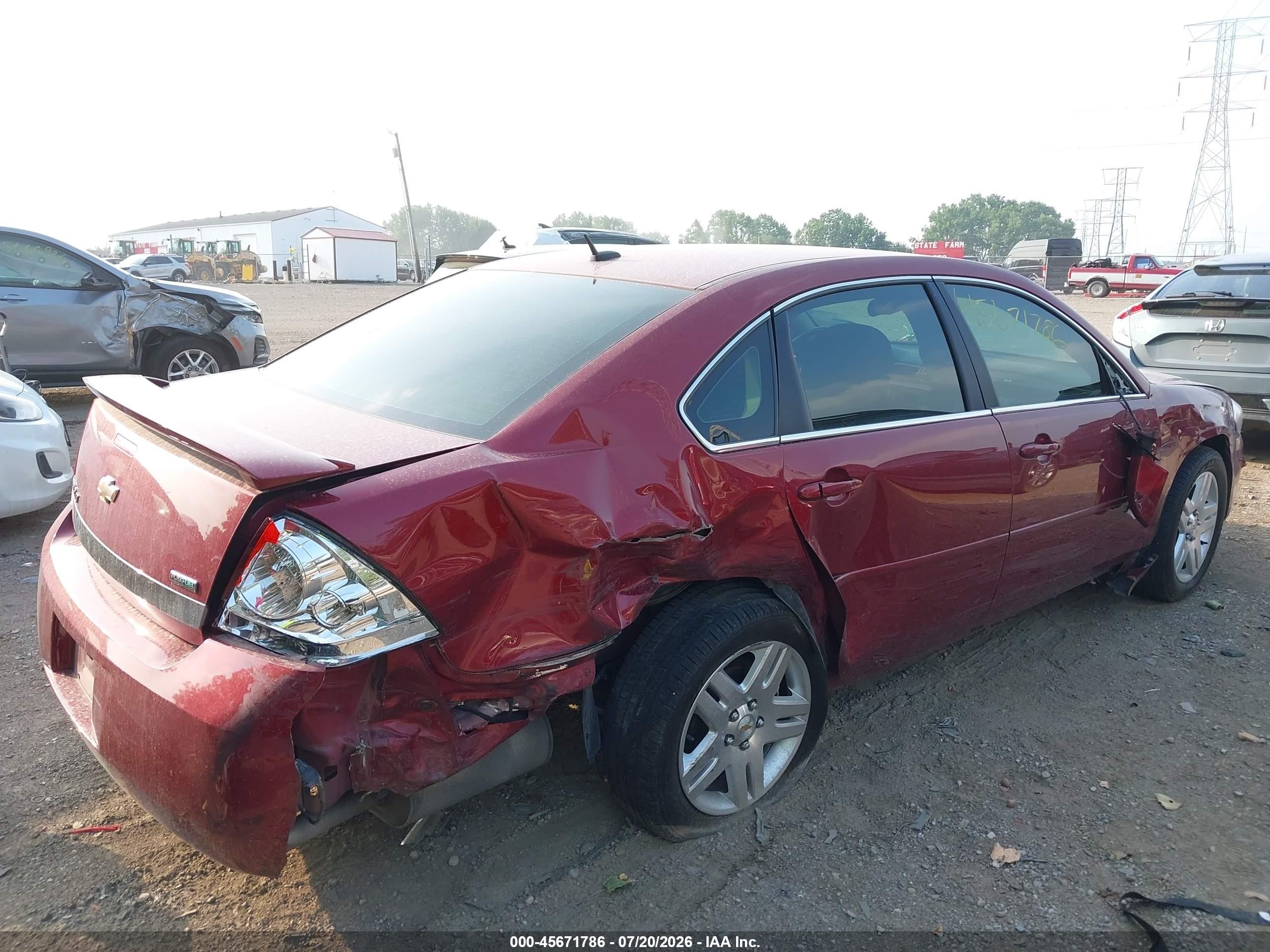 2011 Chevrolet Impala Lt Red vin: 2G1WB5EK0B1194458