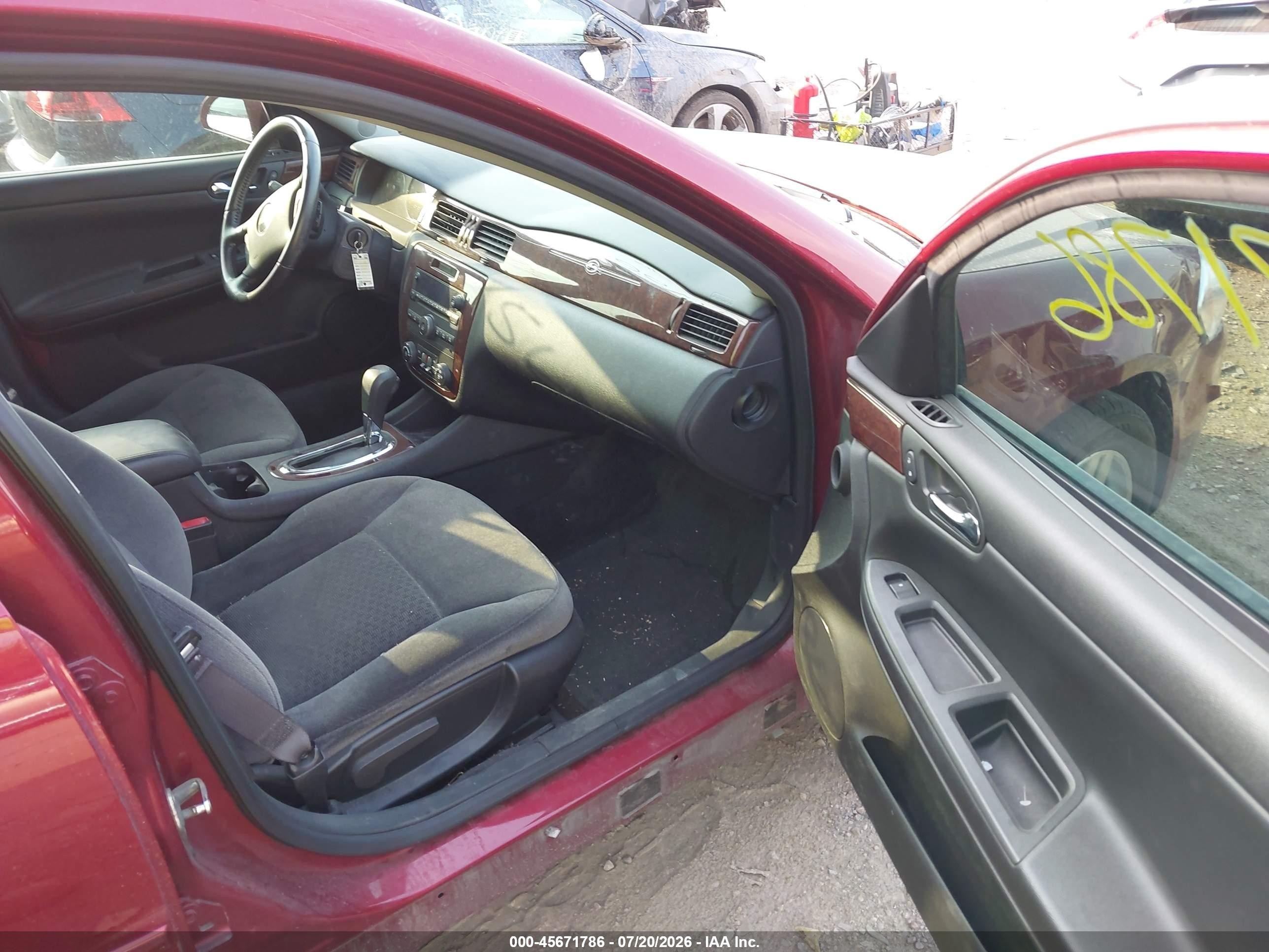 2011 Chevrolet Impala Lt Red vin: 2G1WB5EK0B1194458