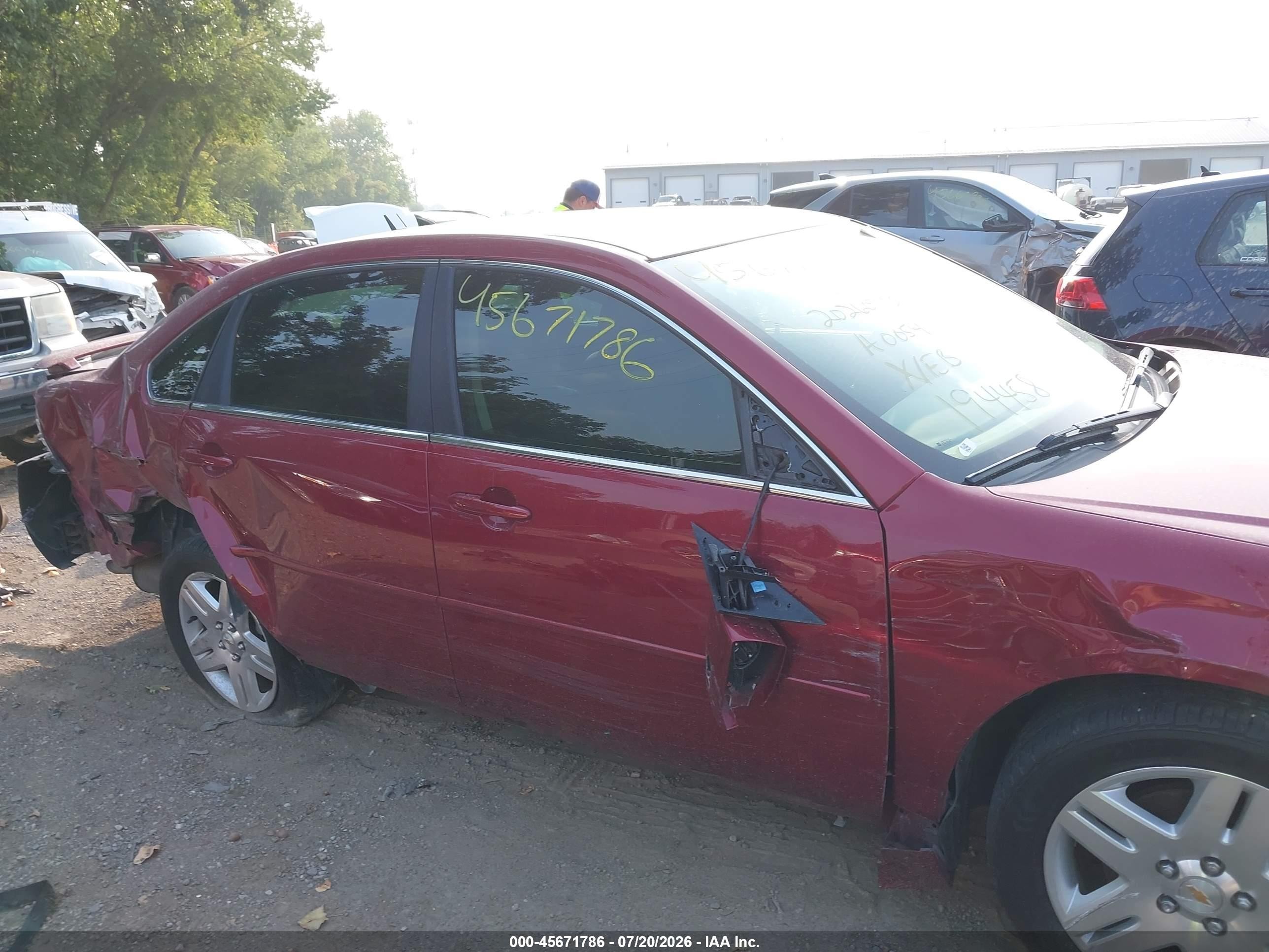 2011 Chevrolet Impala Lt Red vin: 2G1WB5EK0B1194458