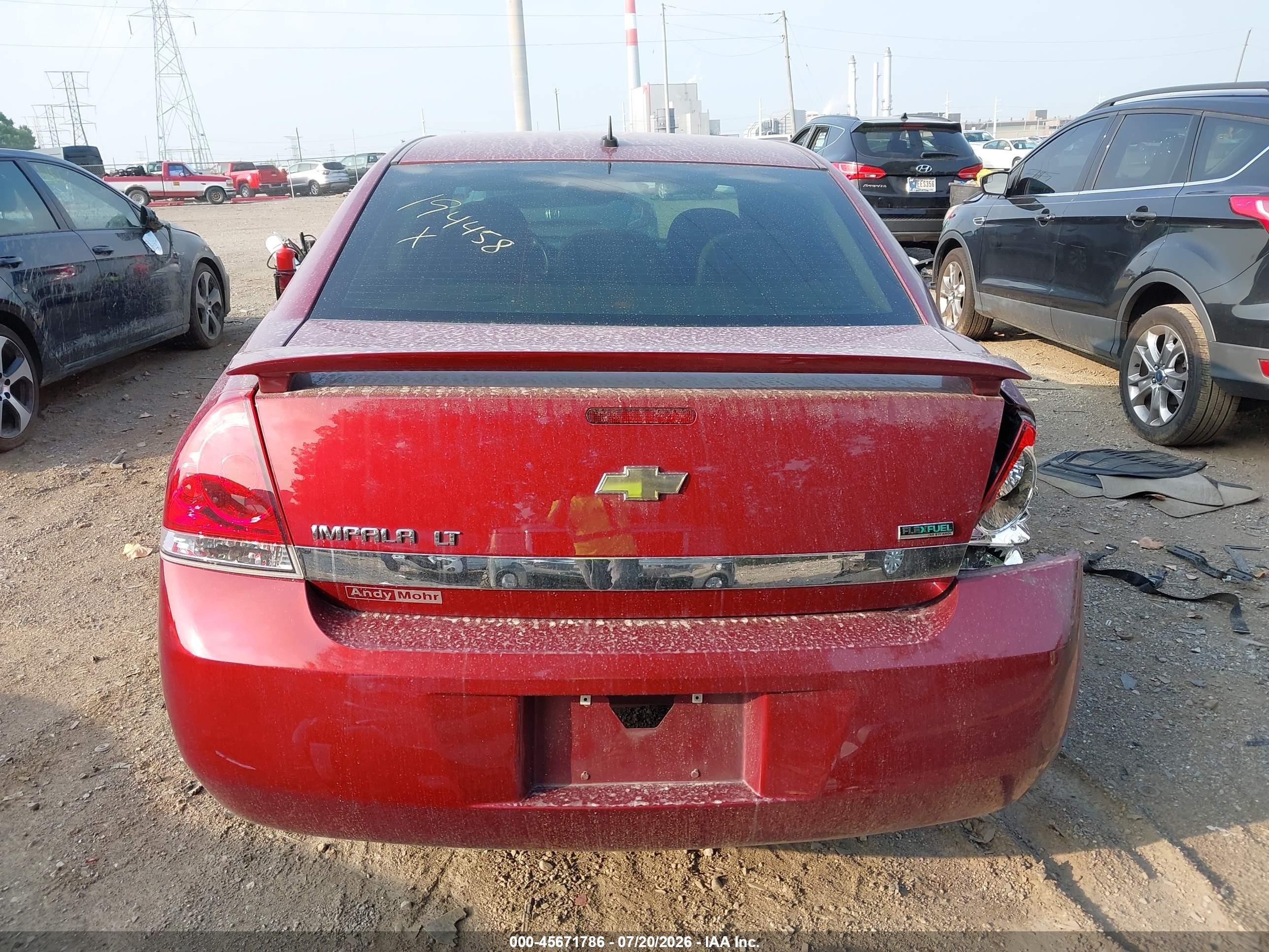 2011 Chevrolet Impala Lt Red vin: 2G1WB5EK0B1194458