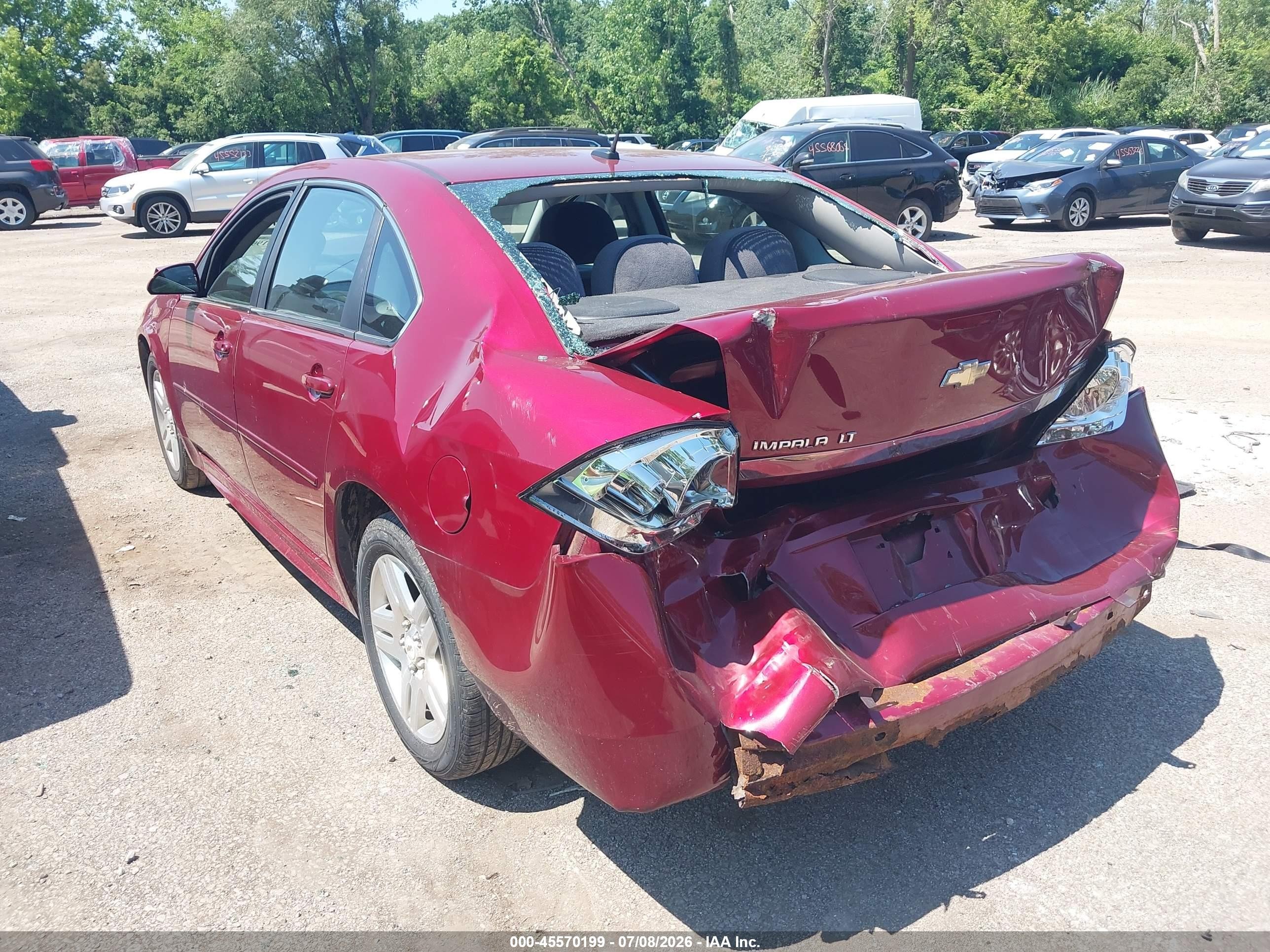2011 Chevrolet Impala Lt Red vin: 2G1WB5EK0B1275654