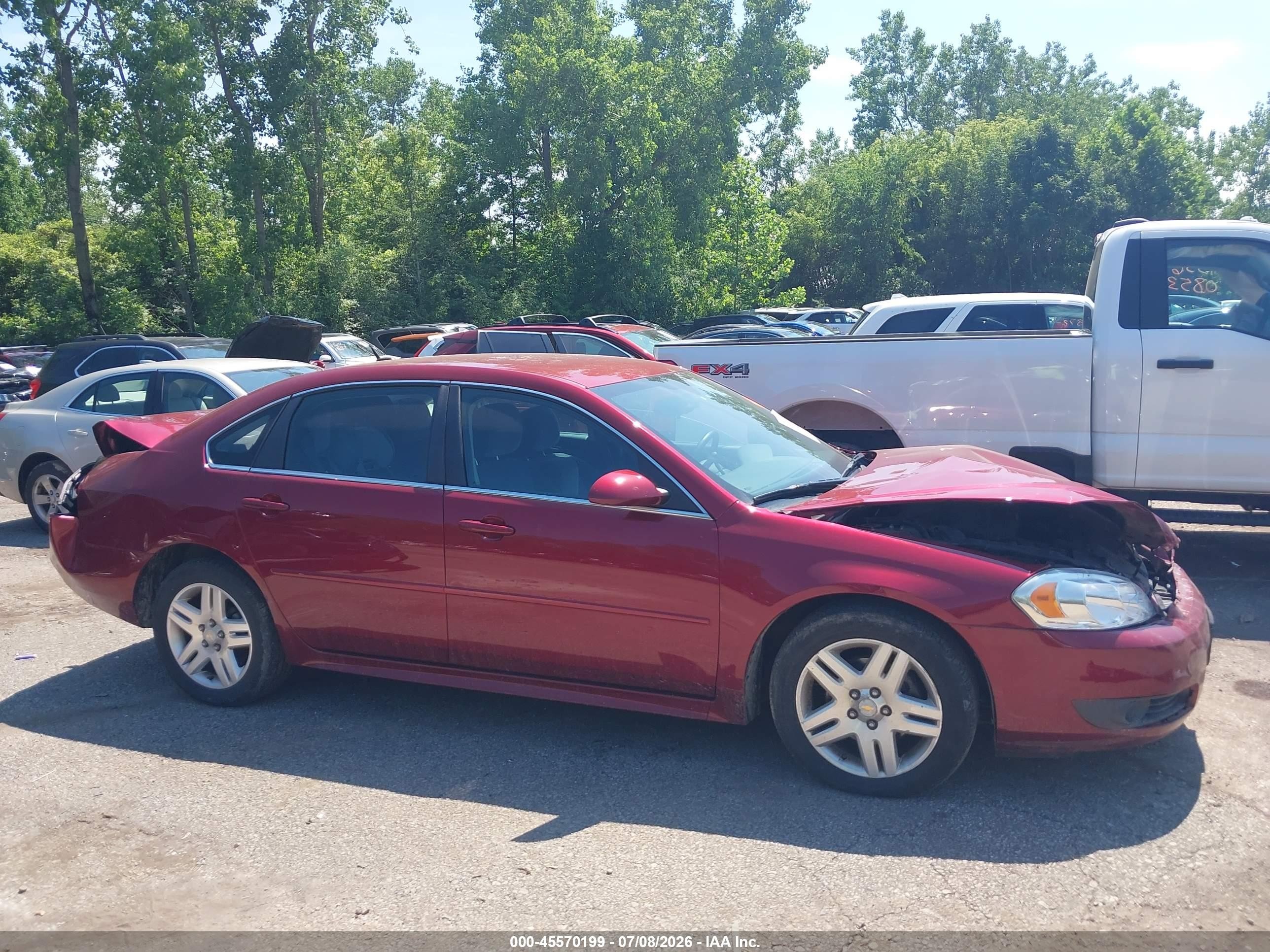 2011 Chevrolet Impala Lt Red vin: 2G1WB5EK0B1275654