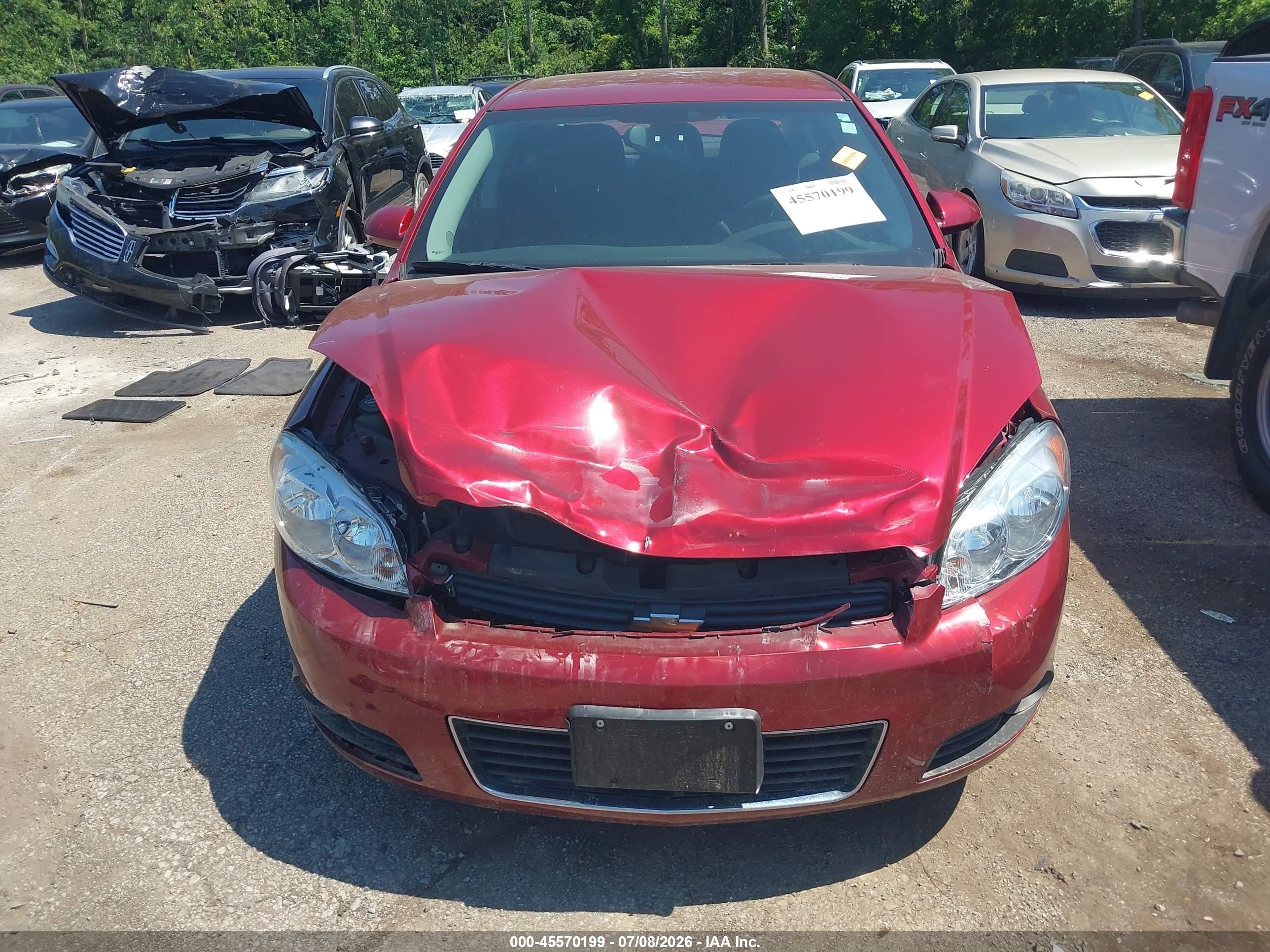 2011 Chevrolet Impala Lt Red vin: 2G1WB5EK0B1275654