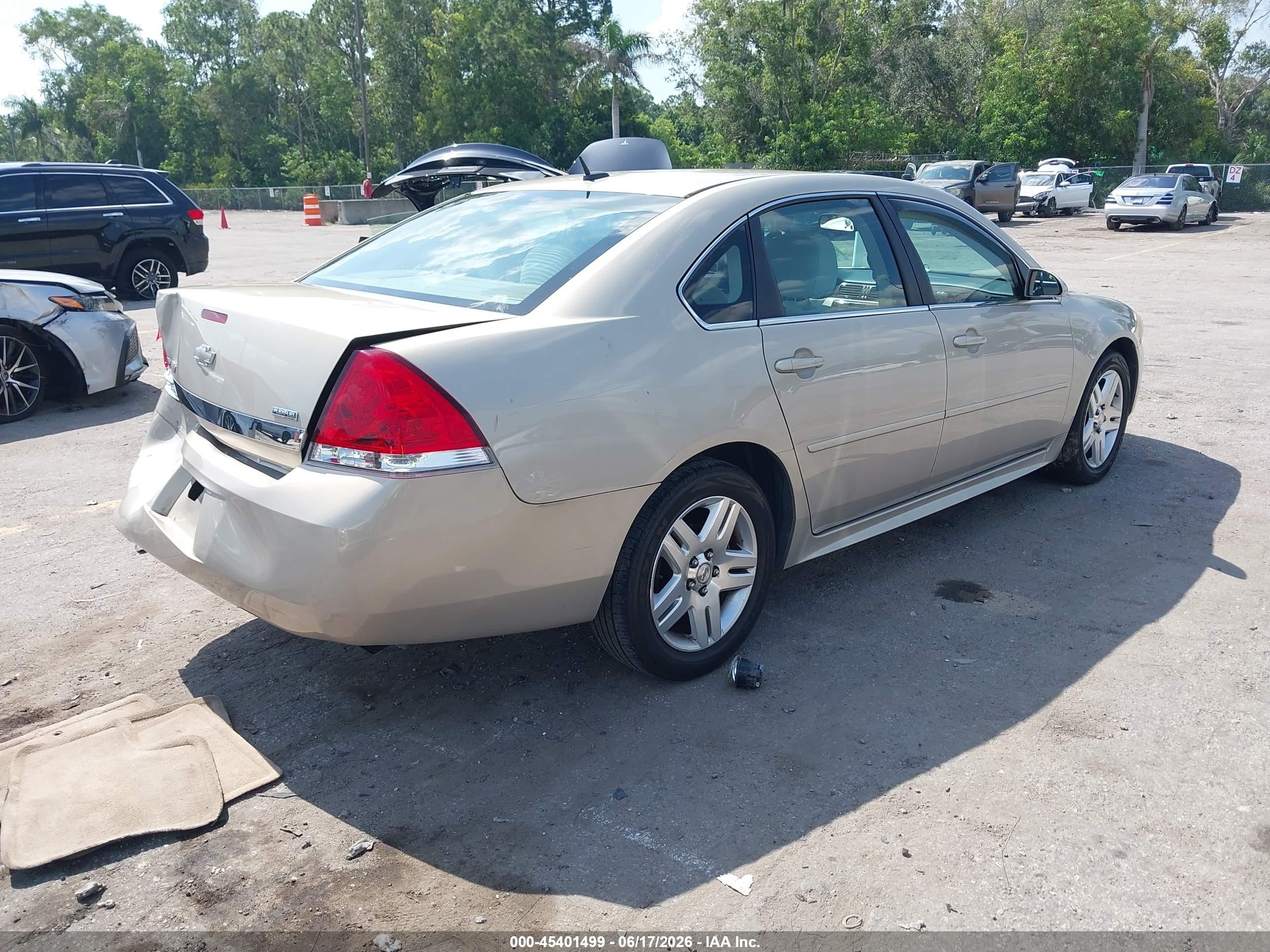 2011 Chevrolet Impala Lt Gold vin: 2G1WB5EK0B1326506