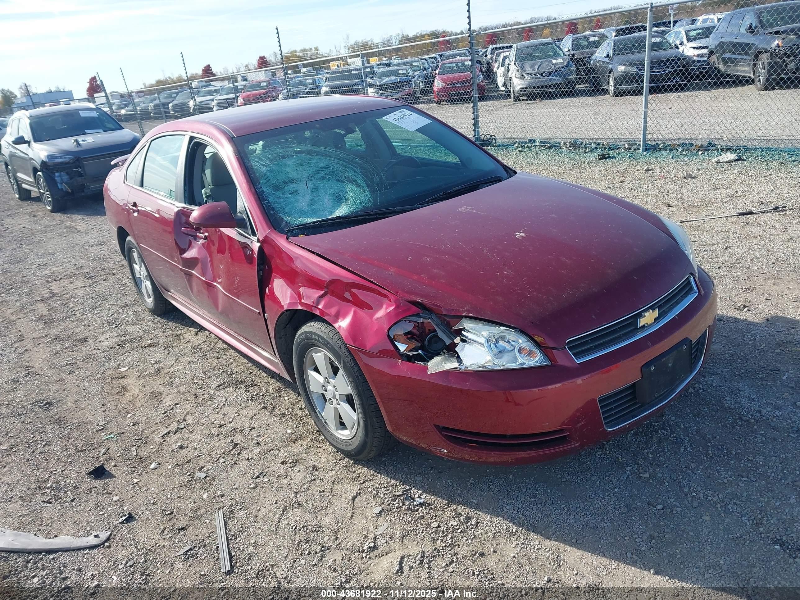 2010 Chevrolet Impala Lt Maroon vin: 2G1WB5EK1A1103793