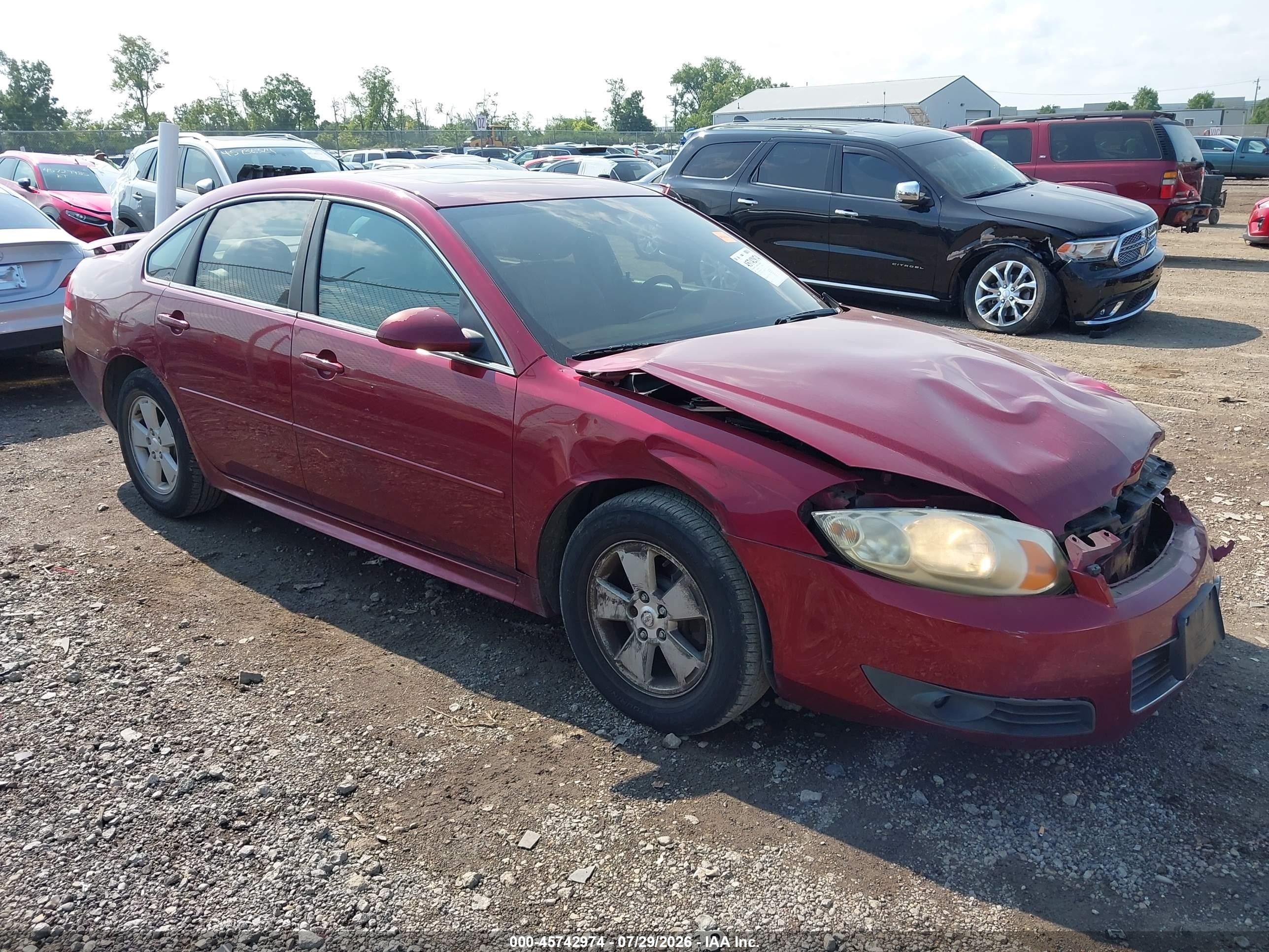 2010 Chevrolet Impala Lt Red vin: 2G1WB5EK1A1142741