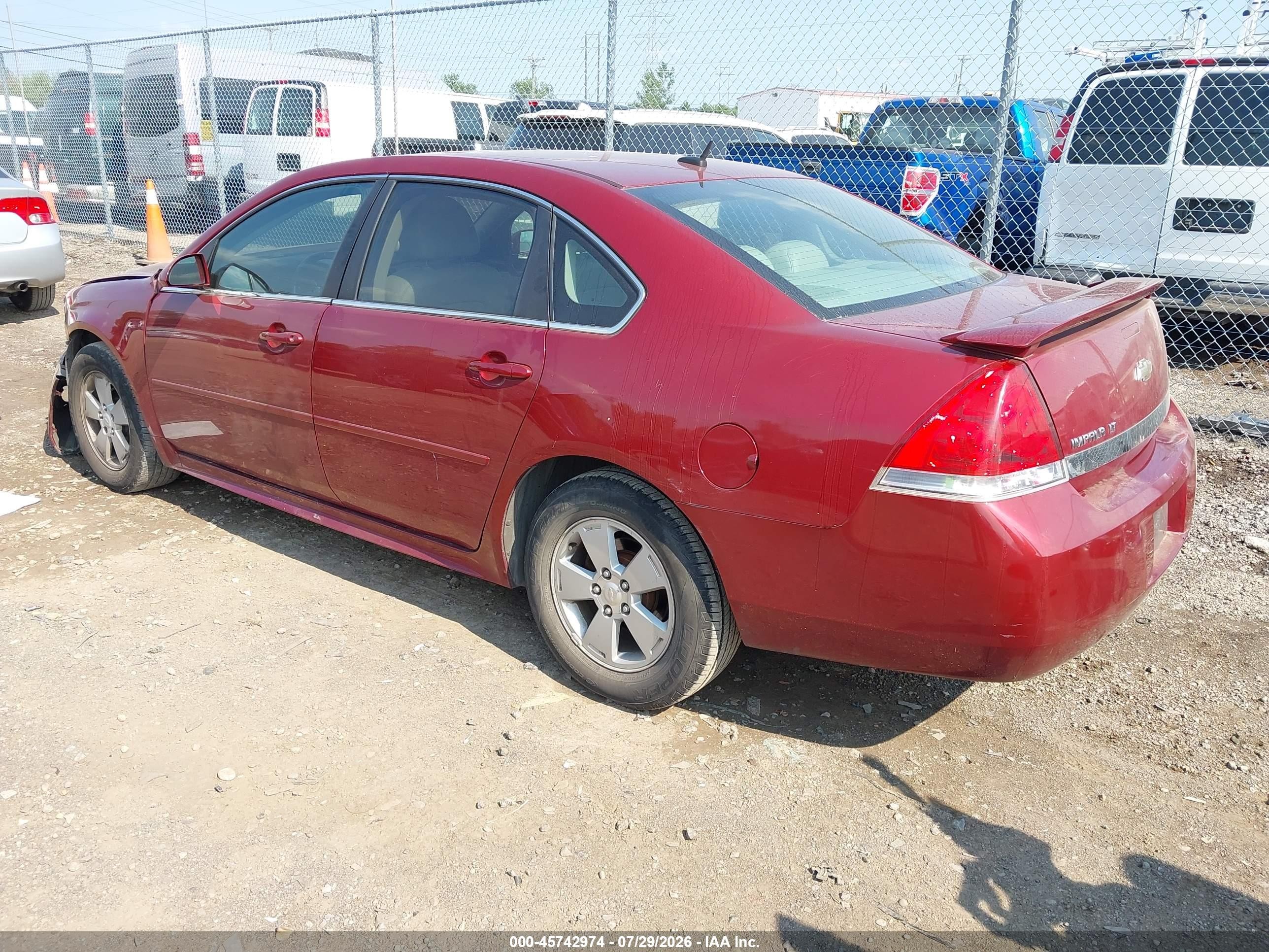 2010 Chevrolet Impala Lt Red vin: 2G1WB5EK1A1142741