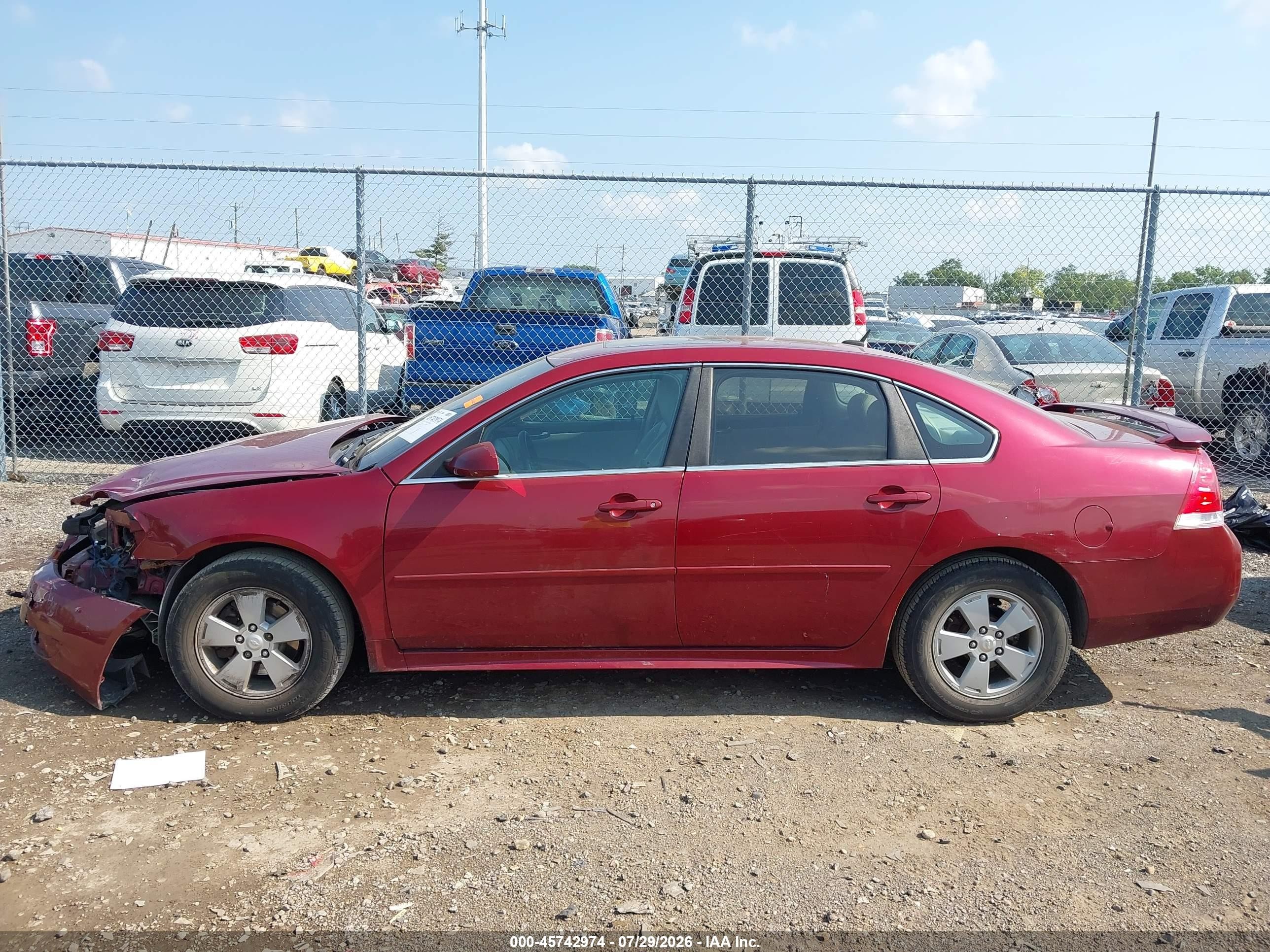 2010 Chevrolet Impala Lt Red vin: 2G1WB5EK1A1142741