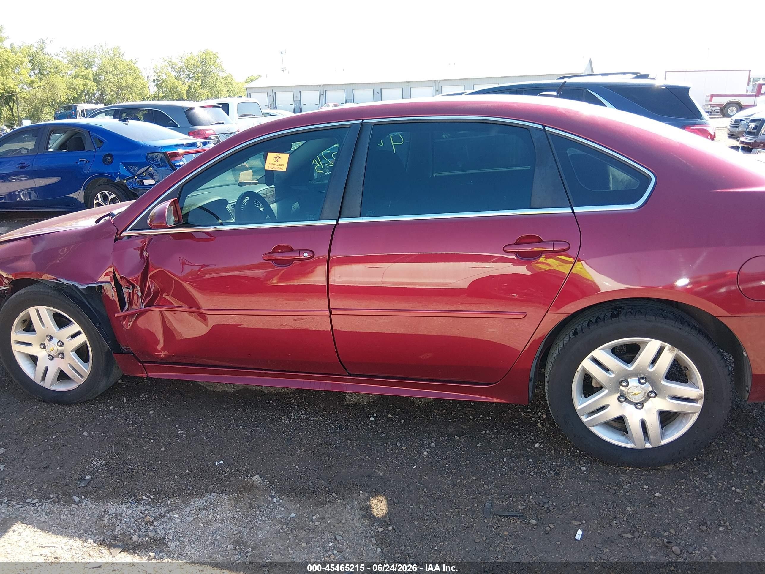 2011 Chevrolet Impala Lt Red vin: 2G1WB5EK1B1150422