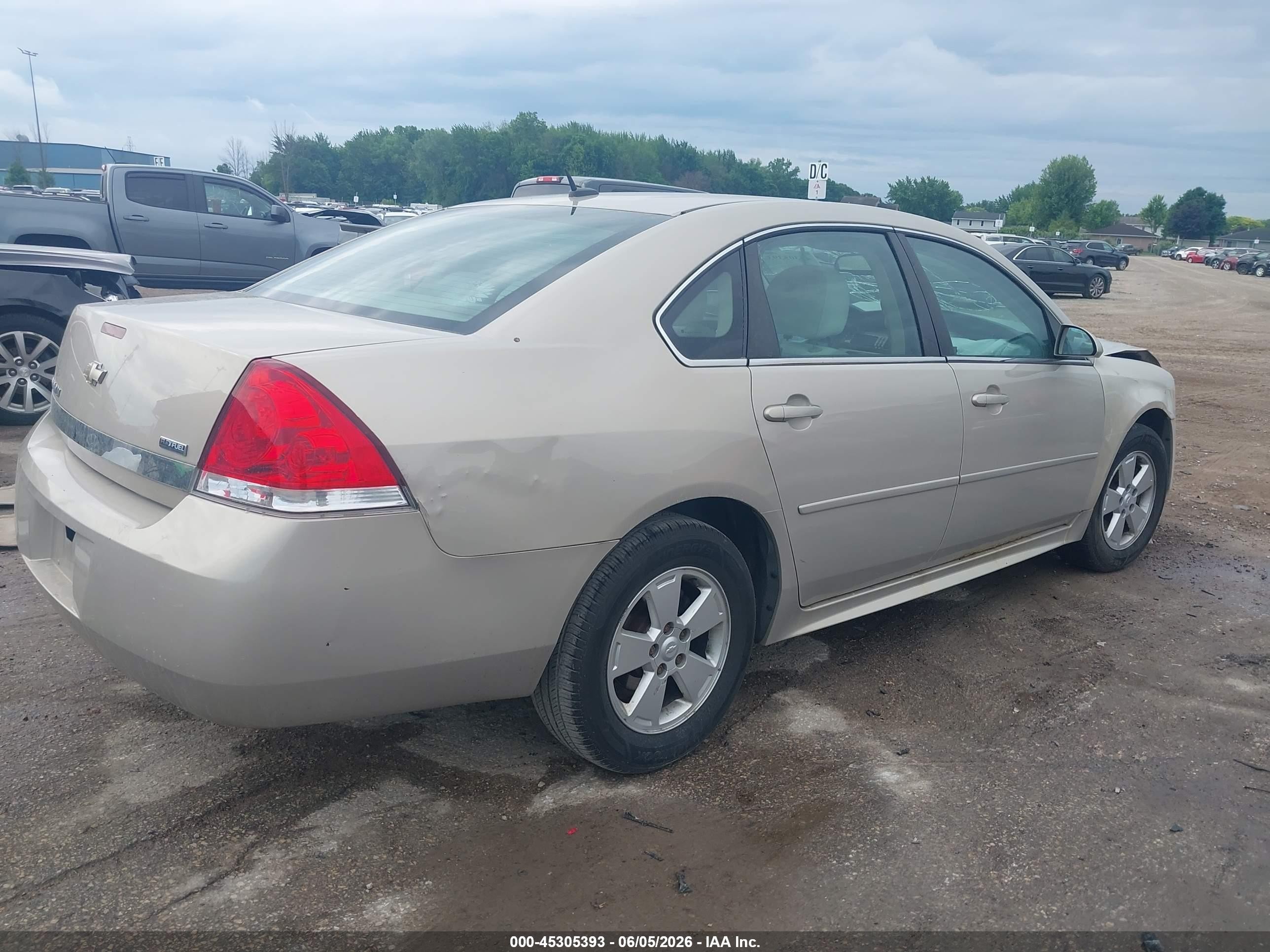 2010 Chevrolet Impala Lt Beige vin: 2G1WB5EK2A1136642