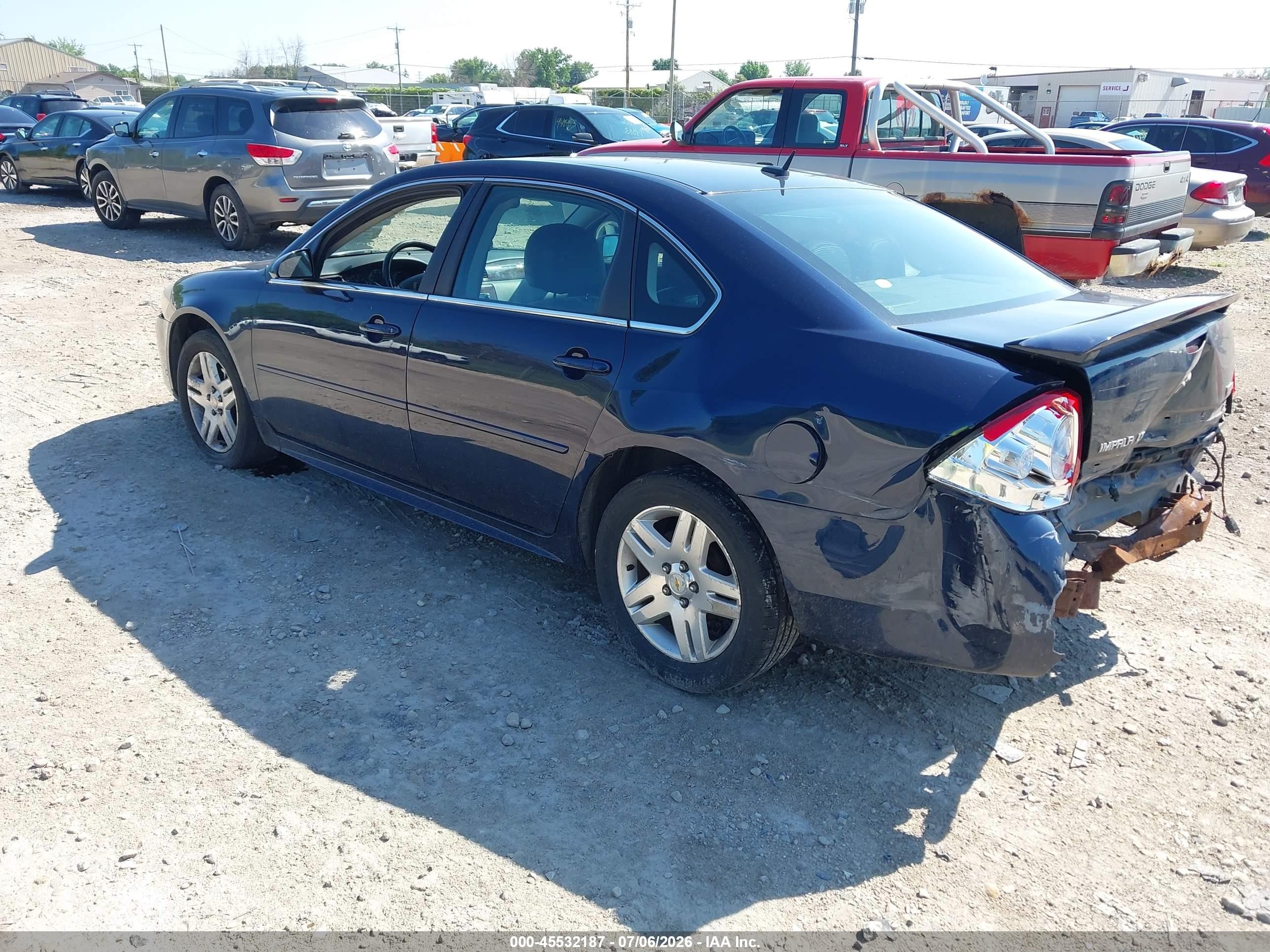 2011 Chevrolet Impala Lt Blue vin: 2G1WB5EK2B1215939