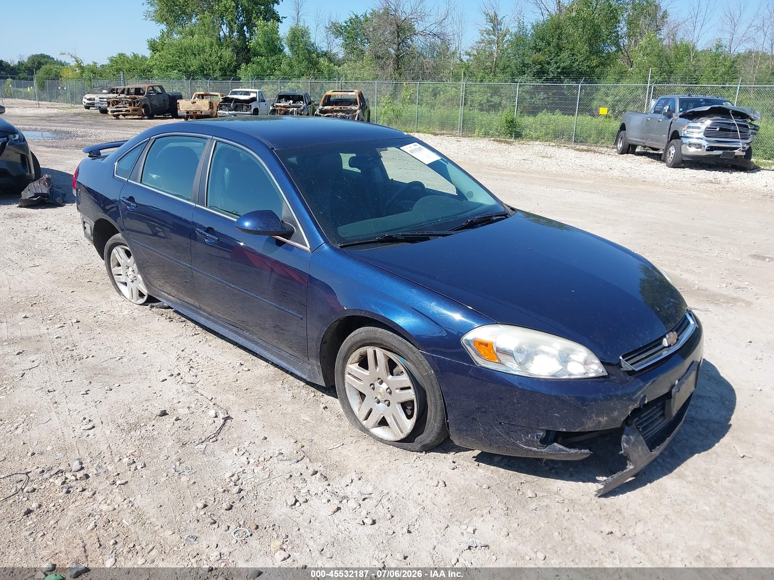 2011 Chevrolet Impala Lt Blue vin: 2G1WB5EK2B1215939