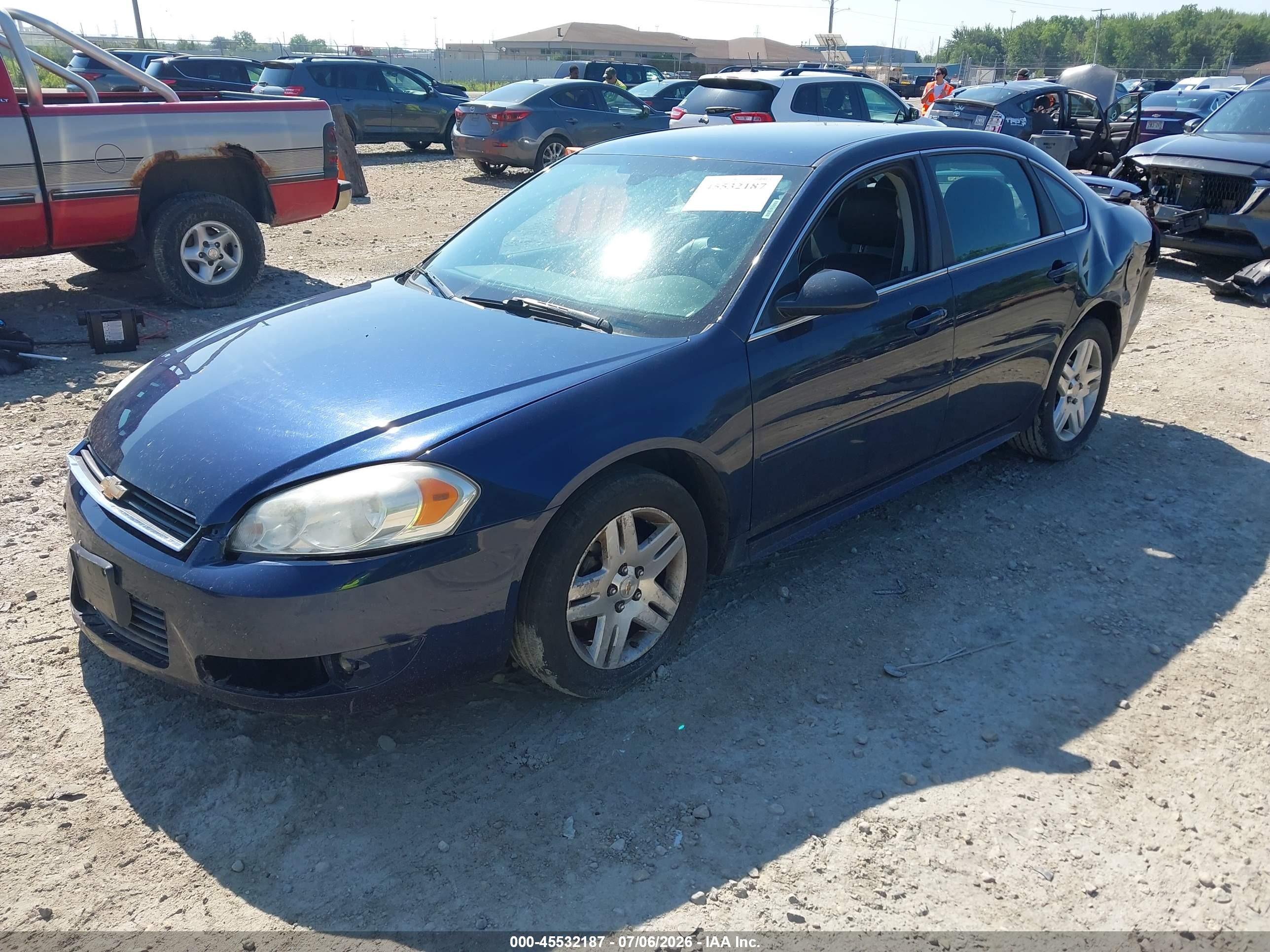 2011 Chevrolet Impala Lt Blue vin: 2G1WB5EK2B1215939