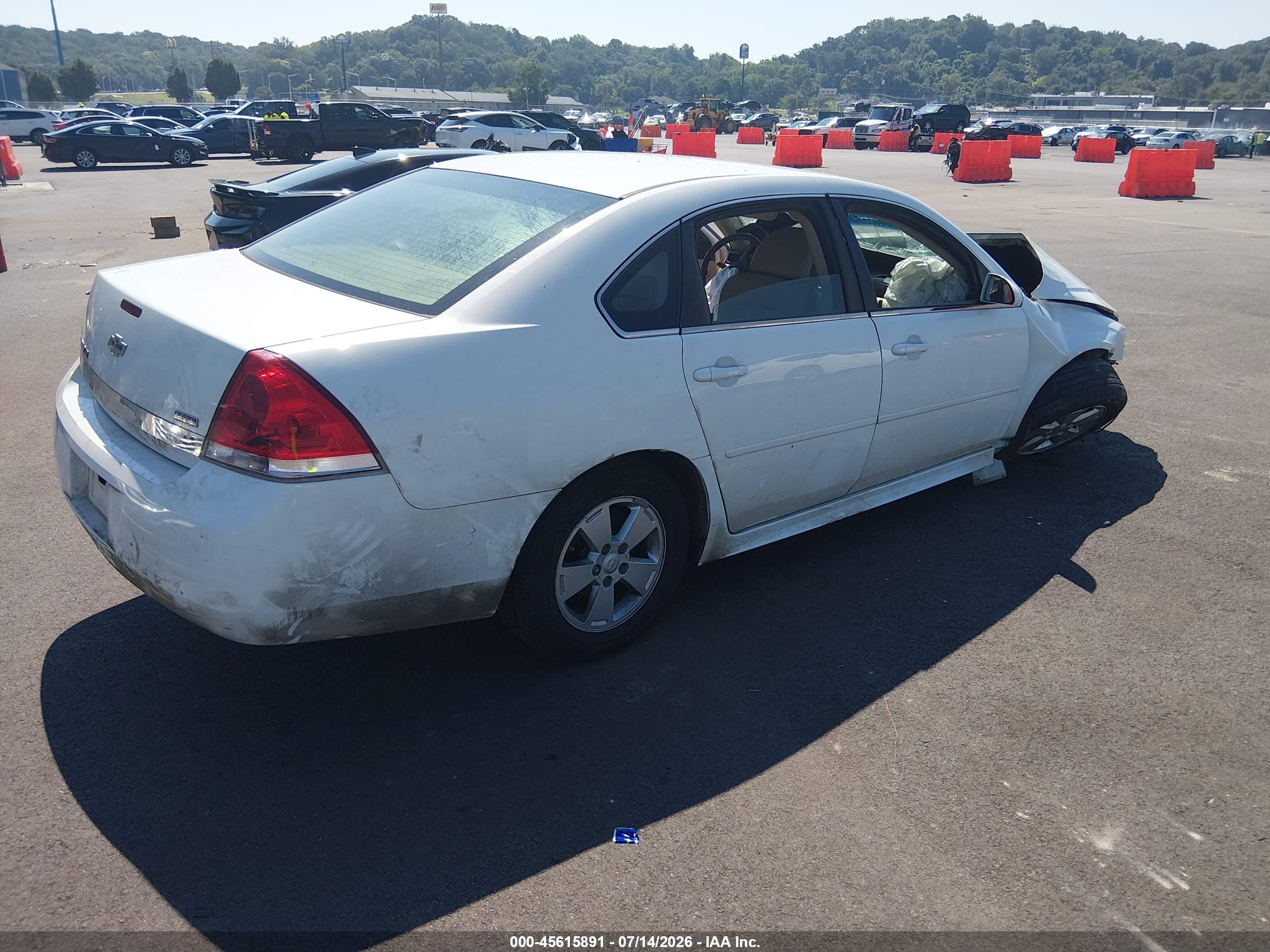 2010 Chevrolet Impala Lt White vin: 2G1WB5EK3A1131790