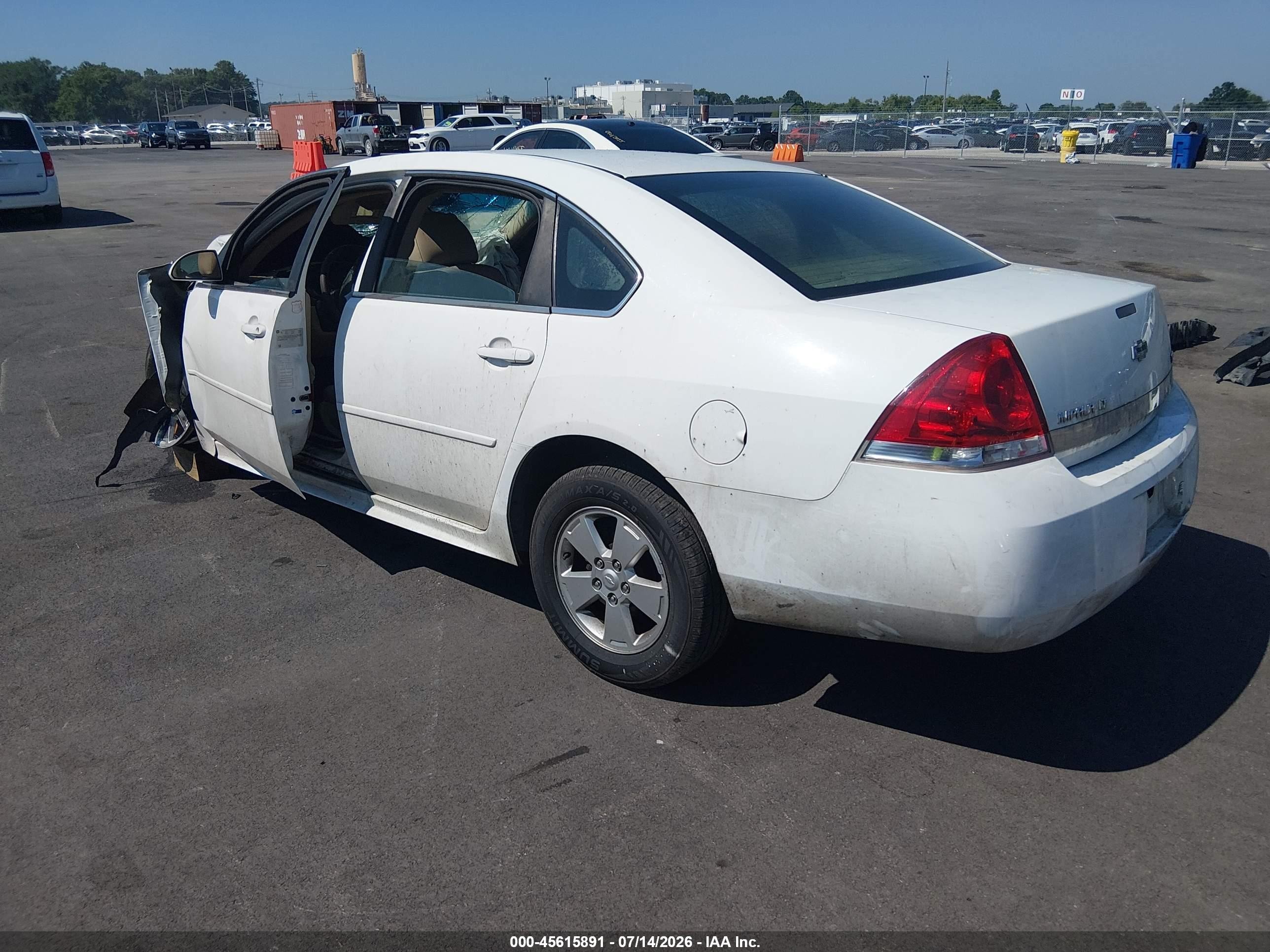 2010 Chevrolet Impala Lt White vin: 2G1WB5EK3A1131790