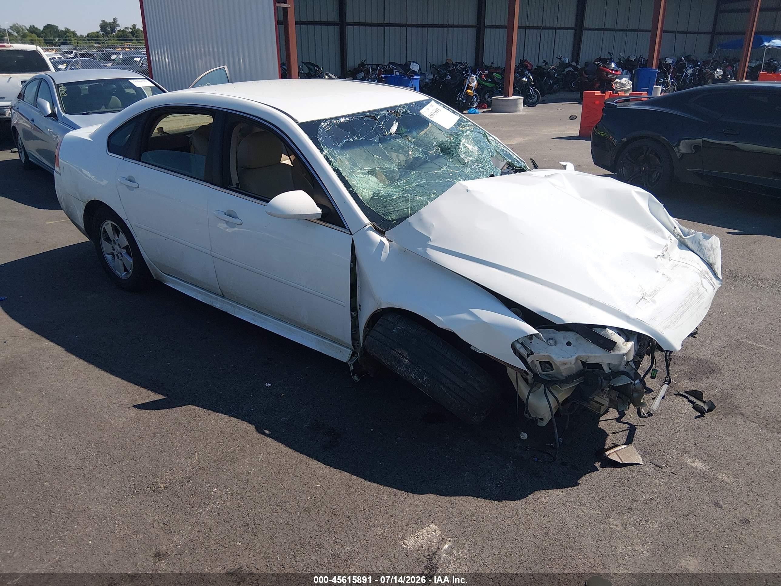 2010 Chevrolet Impala Lt White vin: 2G1WB5EK3A1131790