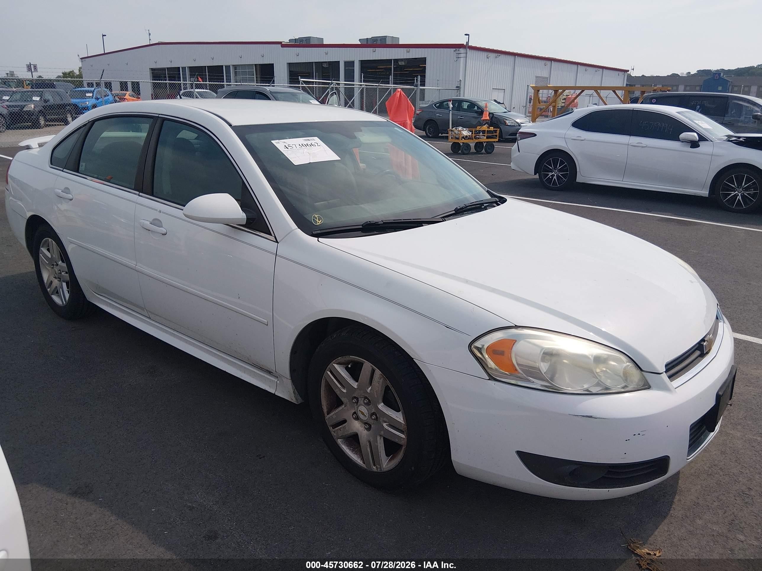 2010 Chevrolet Impala Lt White vin: 2G1WB5EK3A1203765