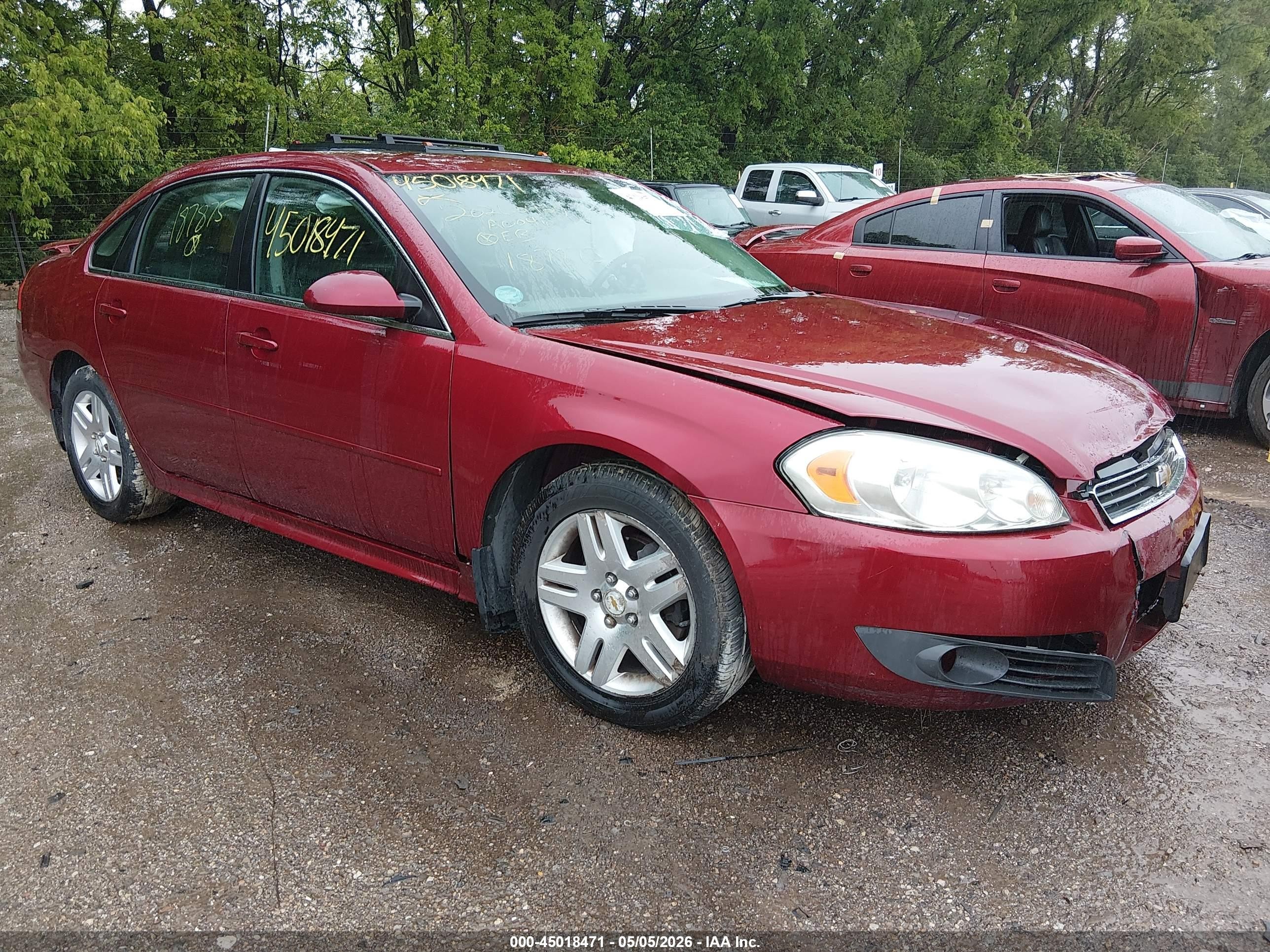 2011 Chevrolet Impala Lt Red vin: 2G1WB5EK3B1187875