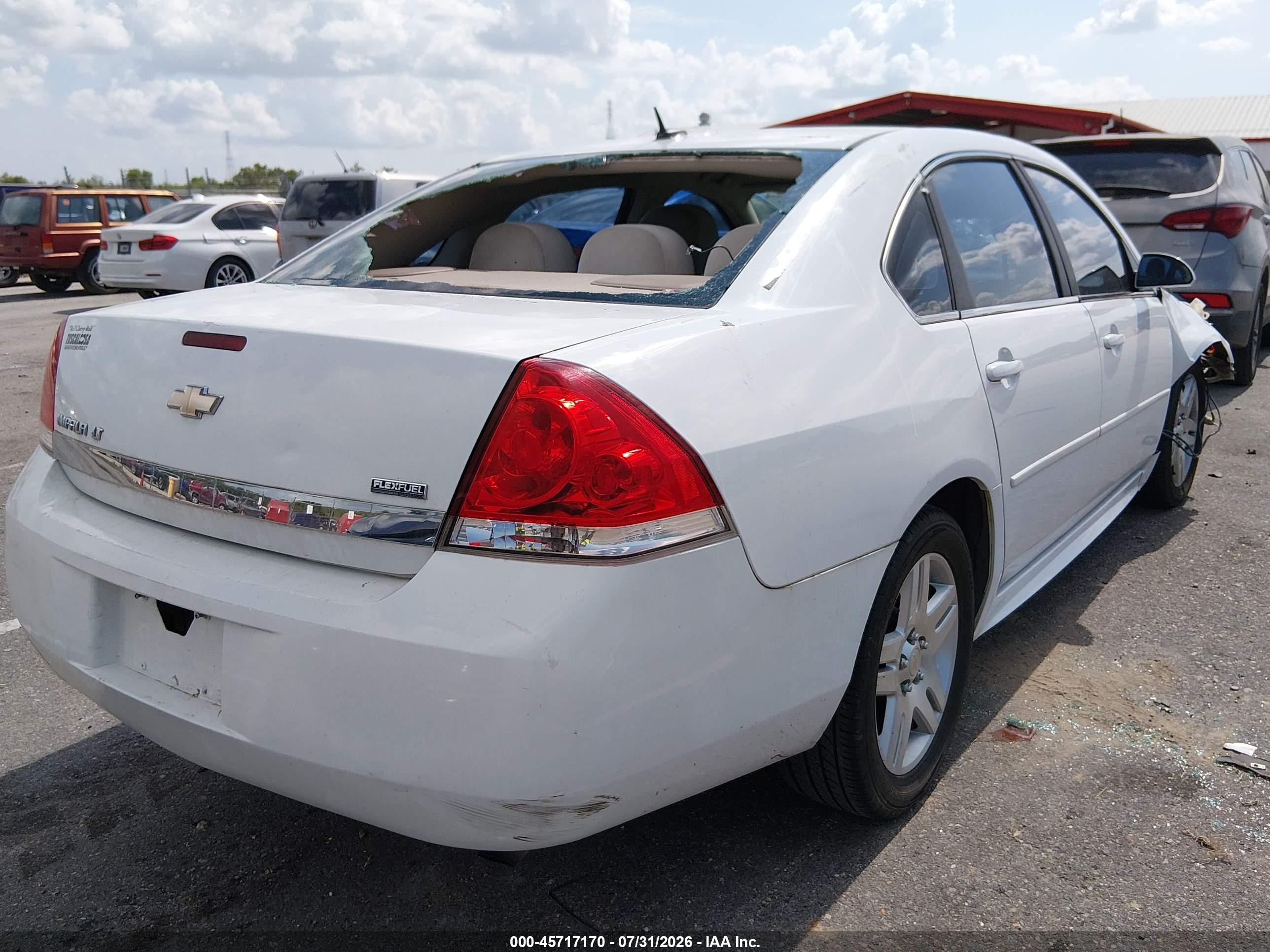 2011 Chevrolet Impala Lt White vin: 2G1WB5EK3B1281254