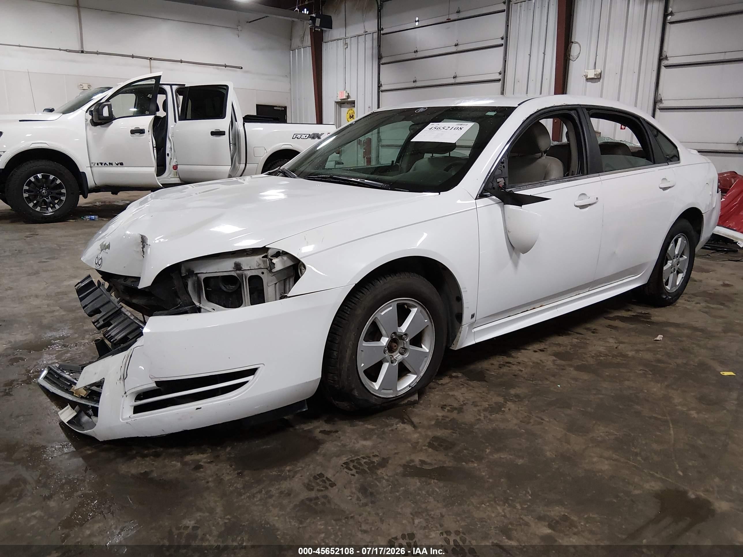 2010 Chevrolet Impala Lt White vin: 2G1WB5EK4A1111113