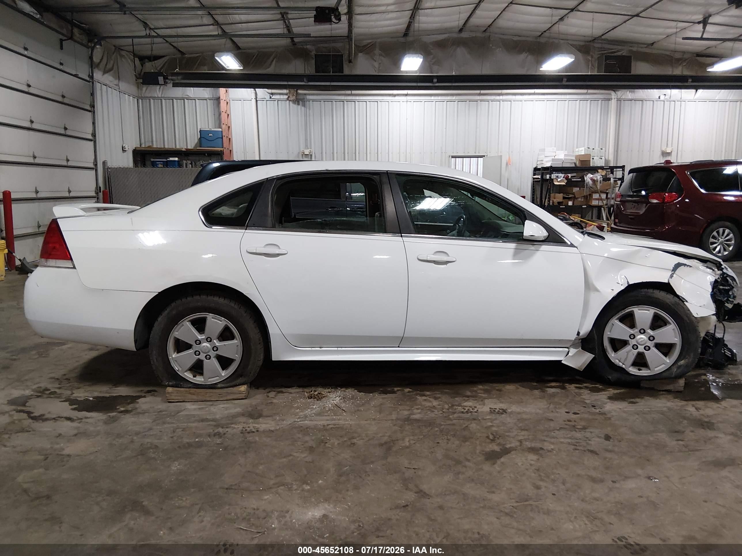 2010 Chevrolet Impala Lt White vin: 2G1WB5EK4A1111113