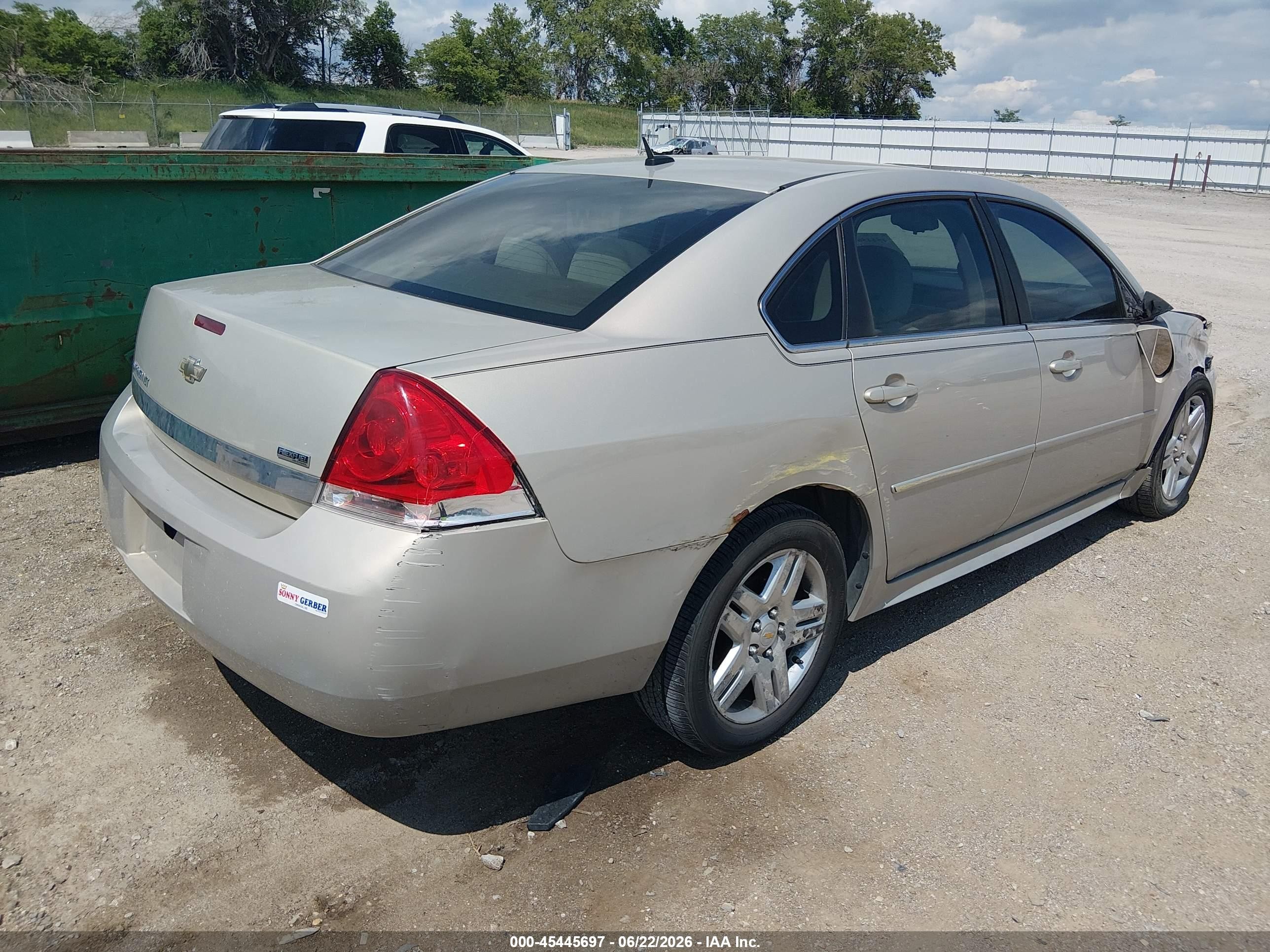 2011 Chevrolet Impala Lt Золотой vin: 2G1WB5EK4B1100386