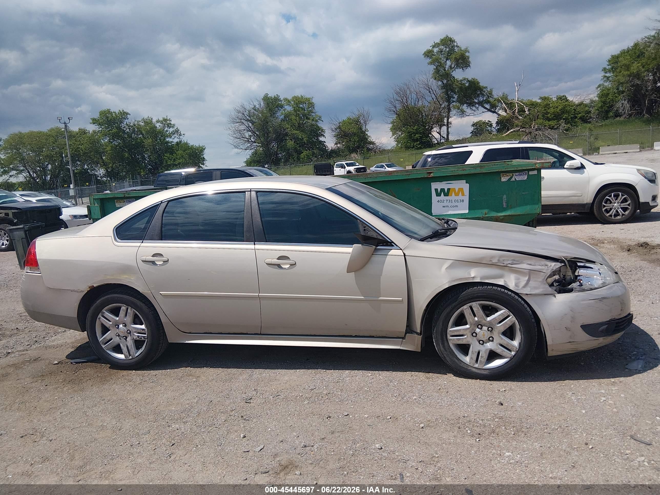 2011 Chevrolet Impala Lt Золотой vin: 2G1WB5EK4B1100386
