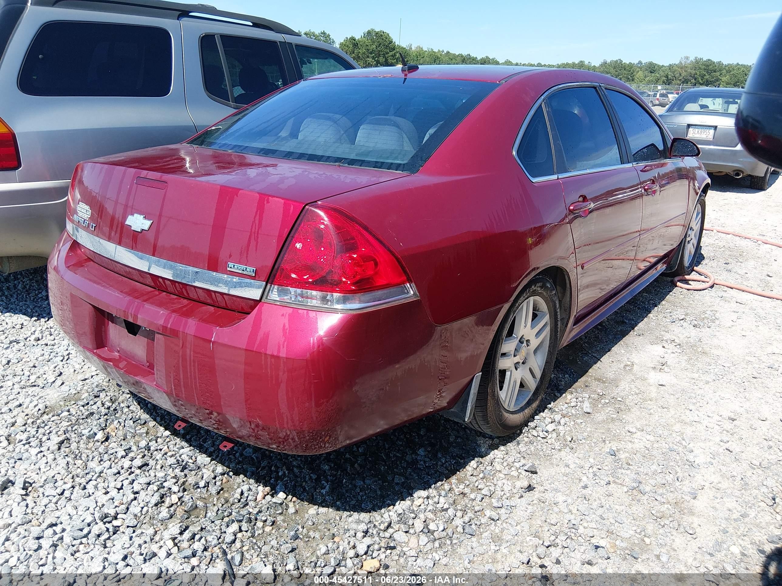 2011 Chevrolet Impala Lt Red vin: 2G1WB5EK4B1270263