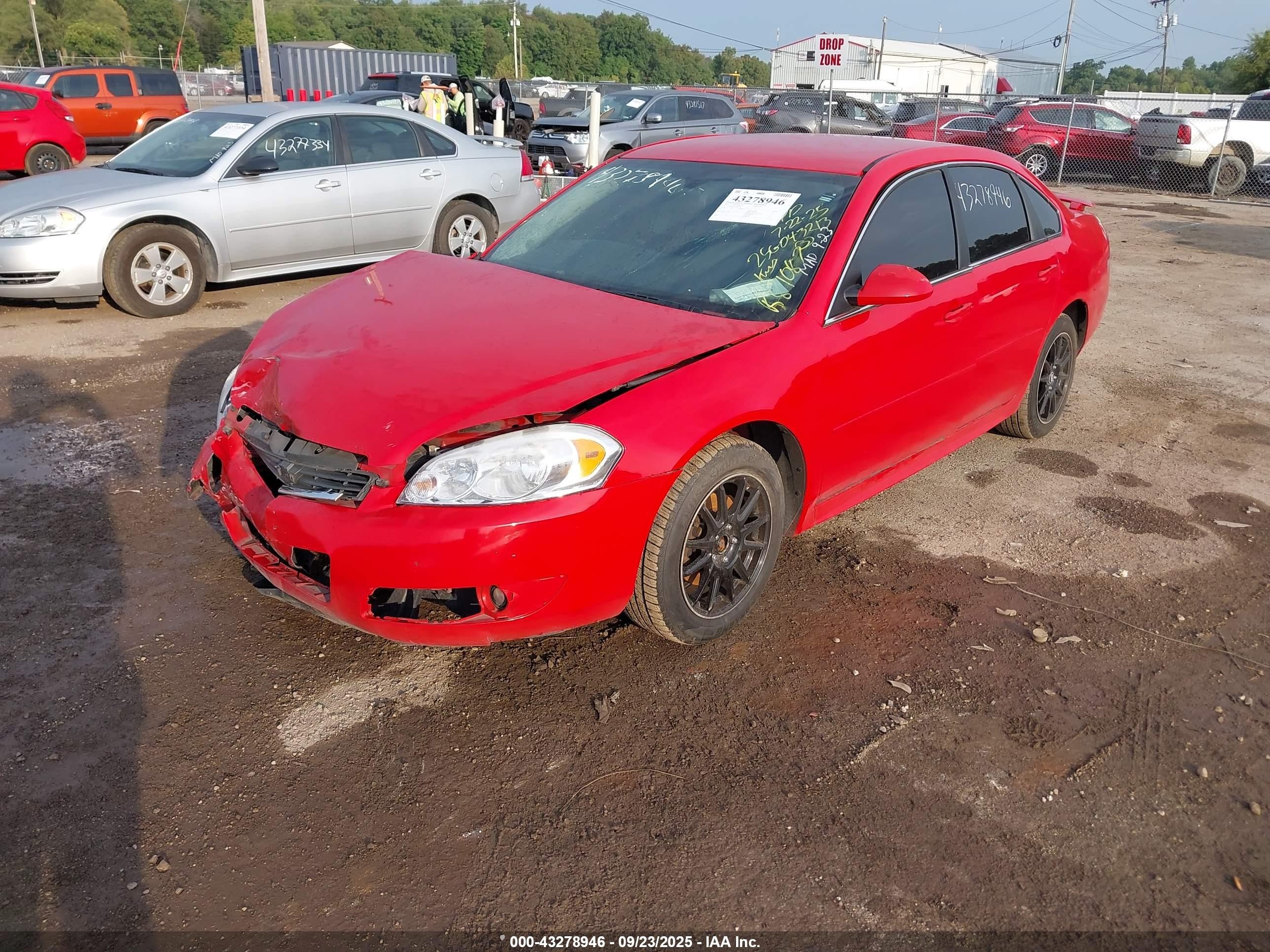 2010 Chevrolet Impala Lt Red vin: 2G1WB5EK5A1183759