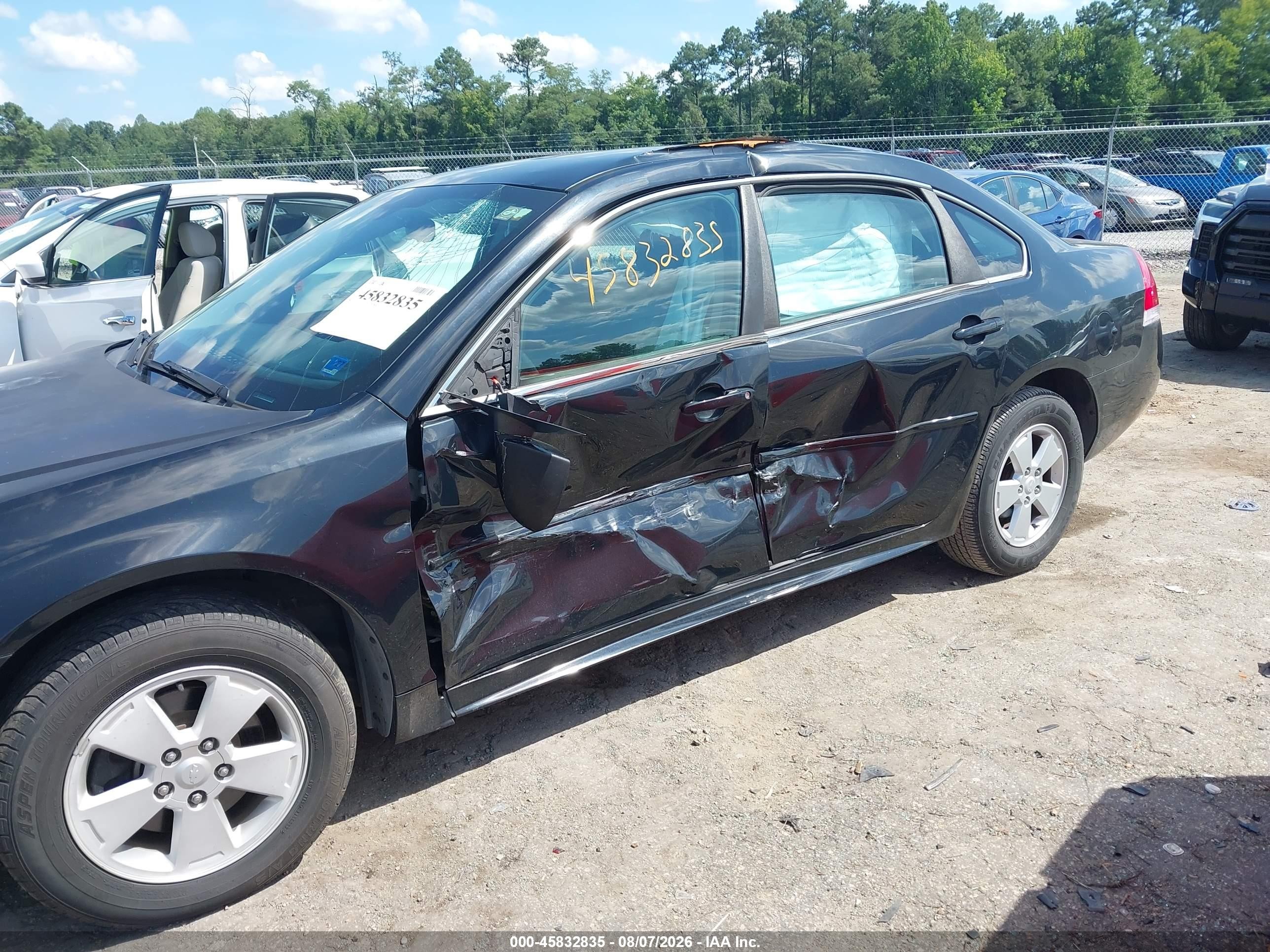 2010 Chevrolet Impala Lt Black vin: 2G1WB5EK5A1220857