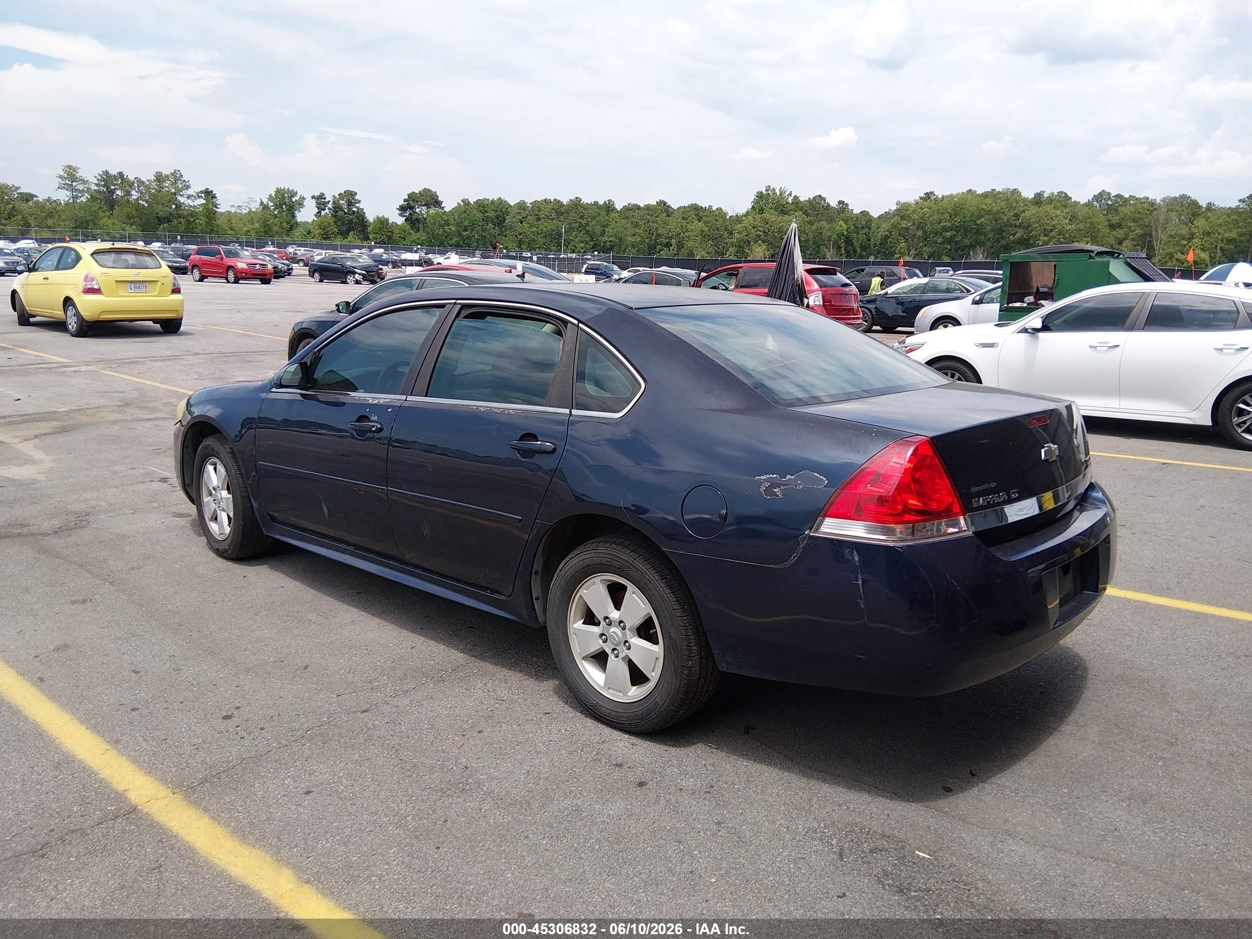 2010 Chevrolet Impala Lt Blue vin: 2G1WB5EK6A1235643