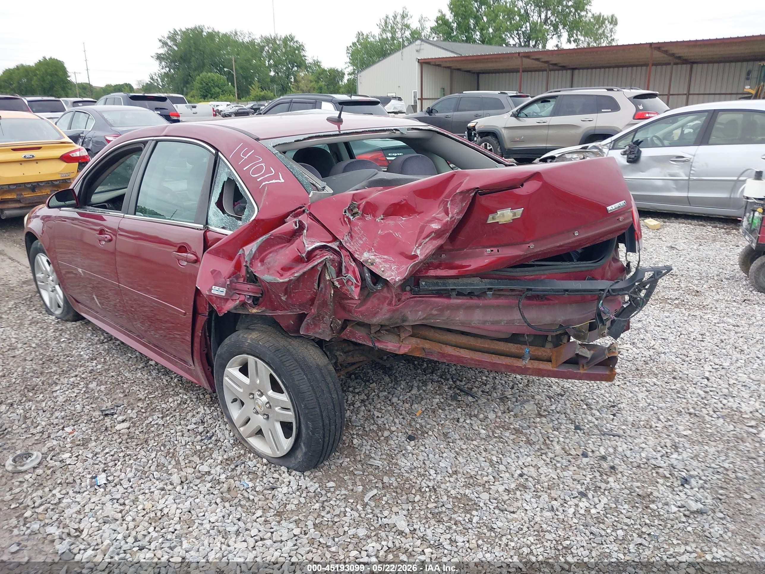 2011 Chevrolet Impala Lt Red vin: 2G1WB5EK6B1147077