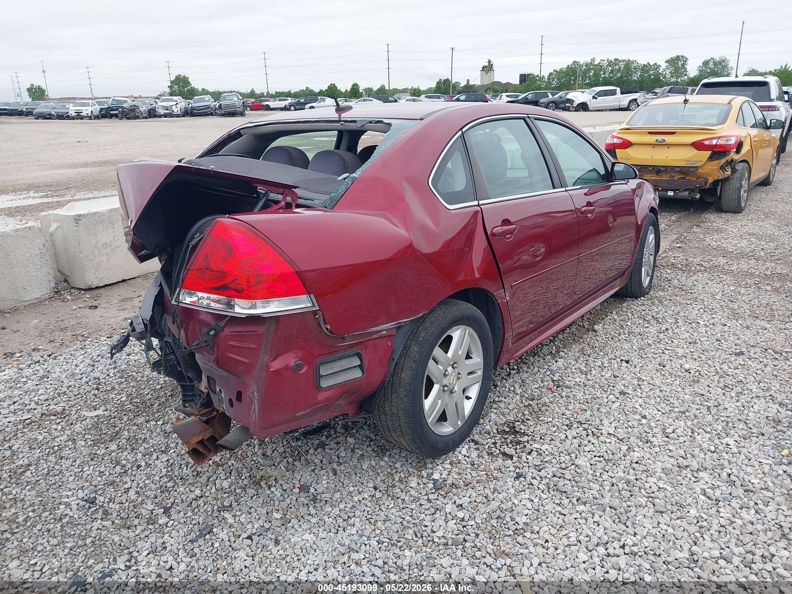 2011 Chevrolet Impala Lt Red vin: 2G1WB5EK6B1147077