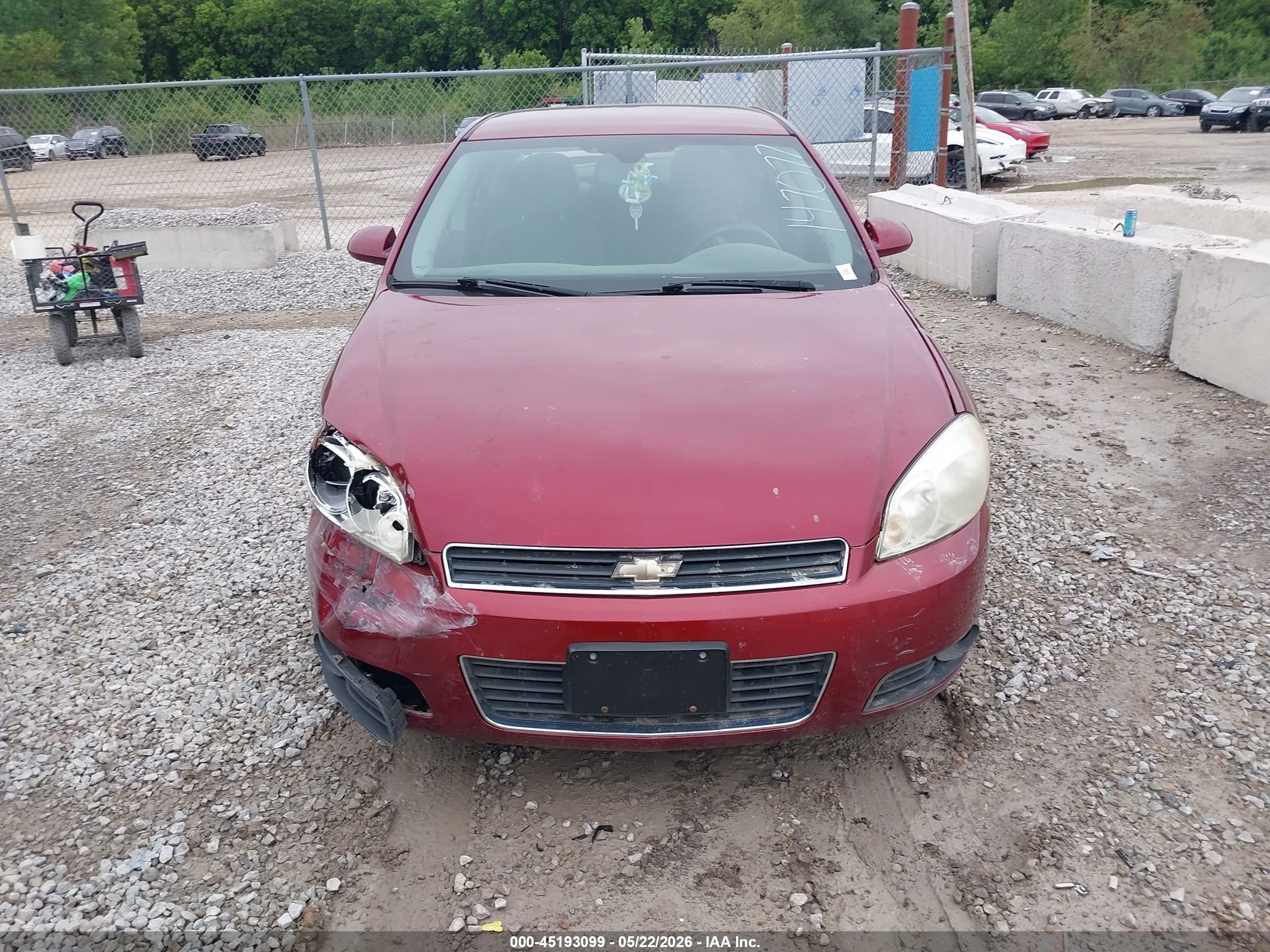 2011 Chevrolet Impala Lt Red vin: 2G1WB5EK6B1147077