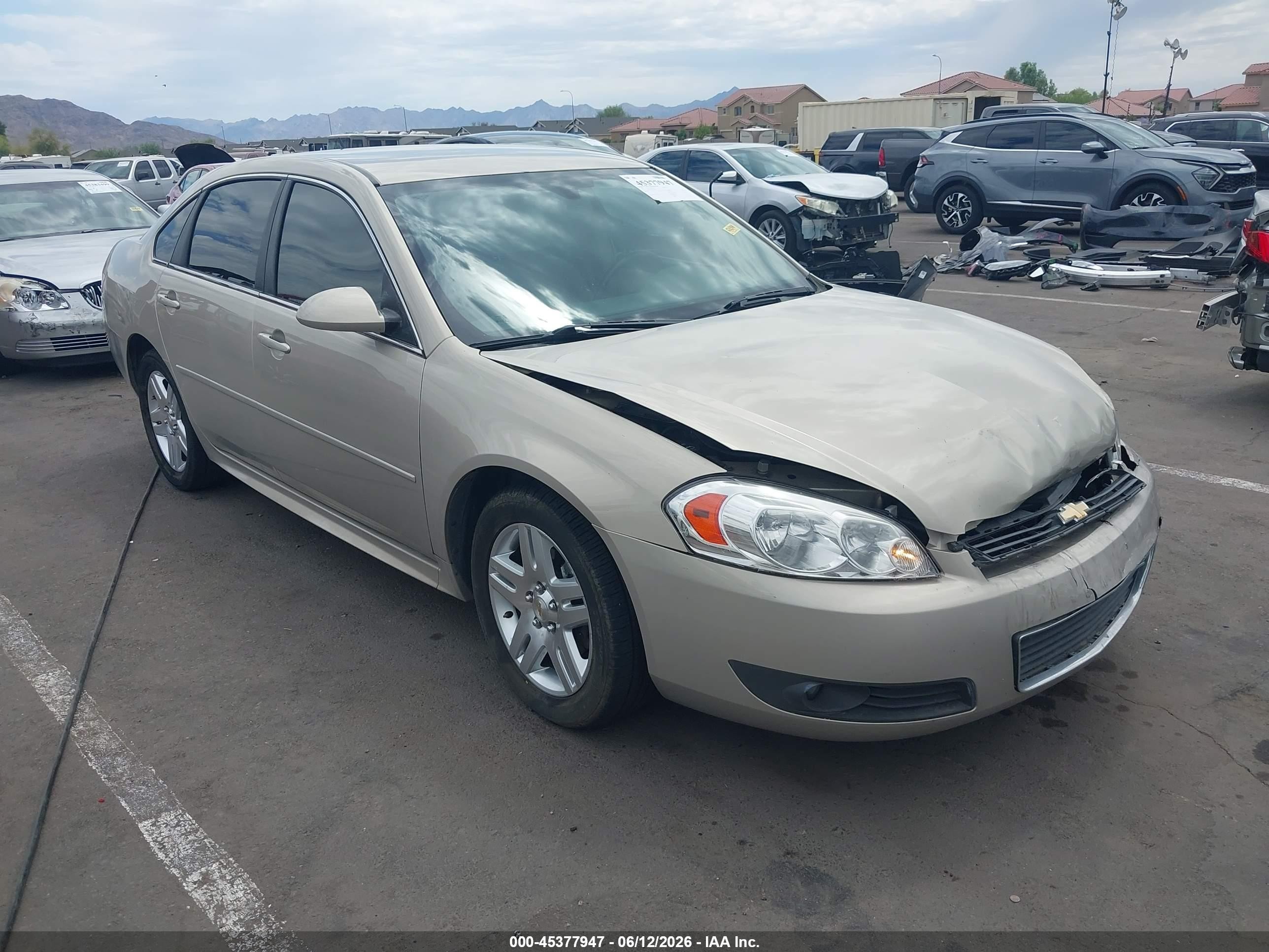 2011 Chevrolet Impala Lt Beige vin: 2G1WB5EK6B1199650