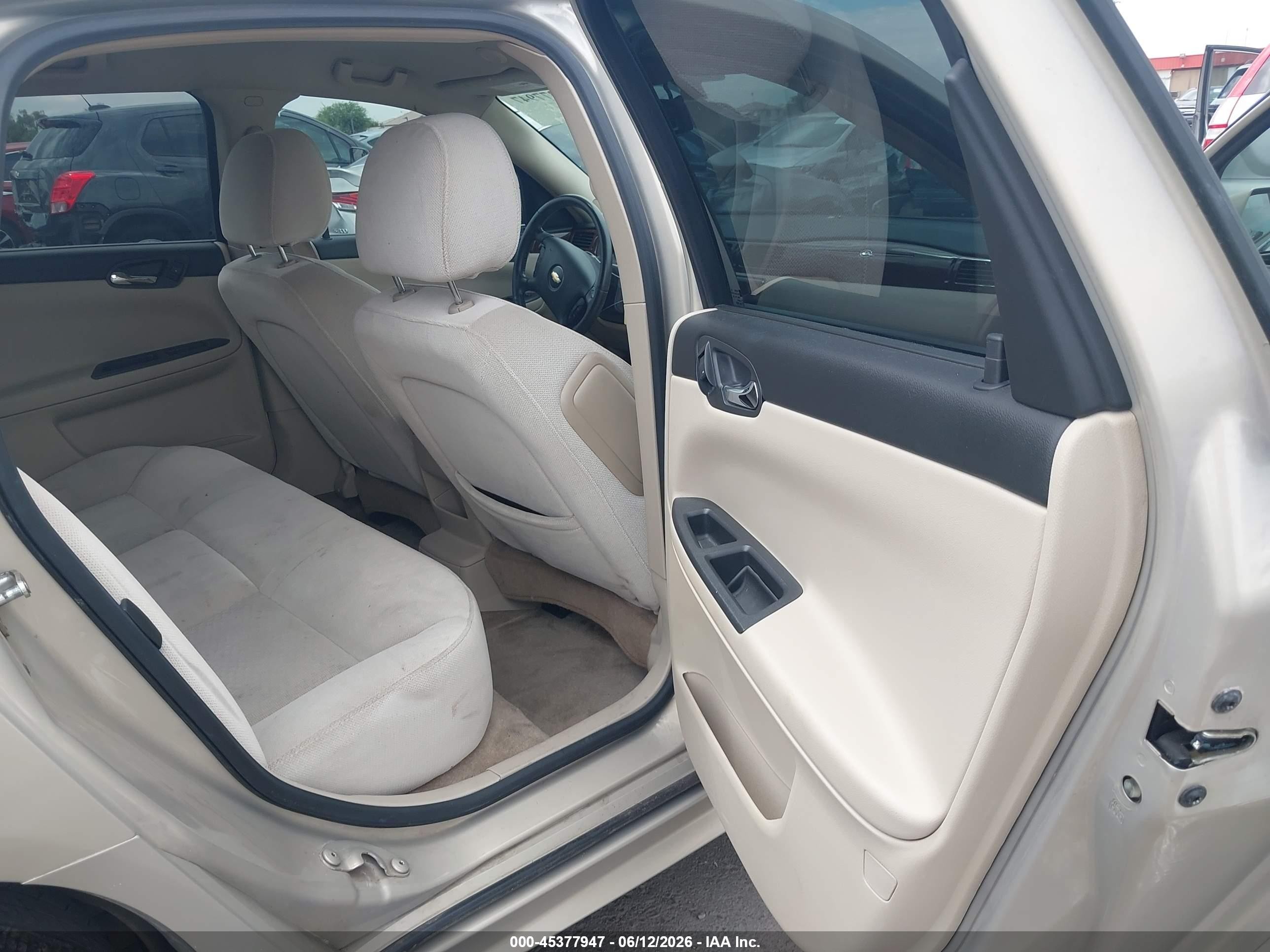 2011 Chevrolet Impala Lt Beige vin: 2G1WB5EK6B1199650