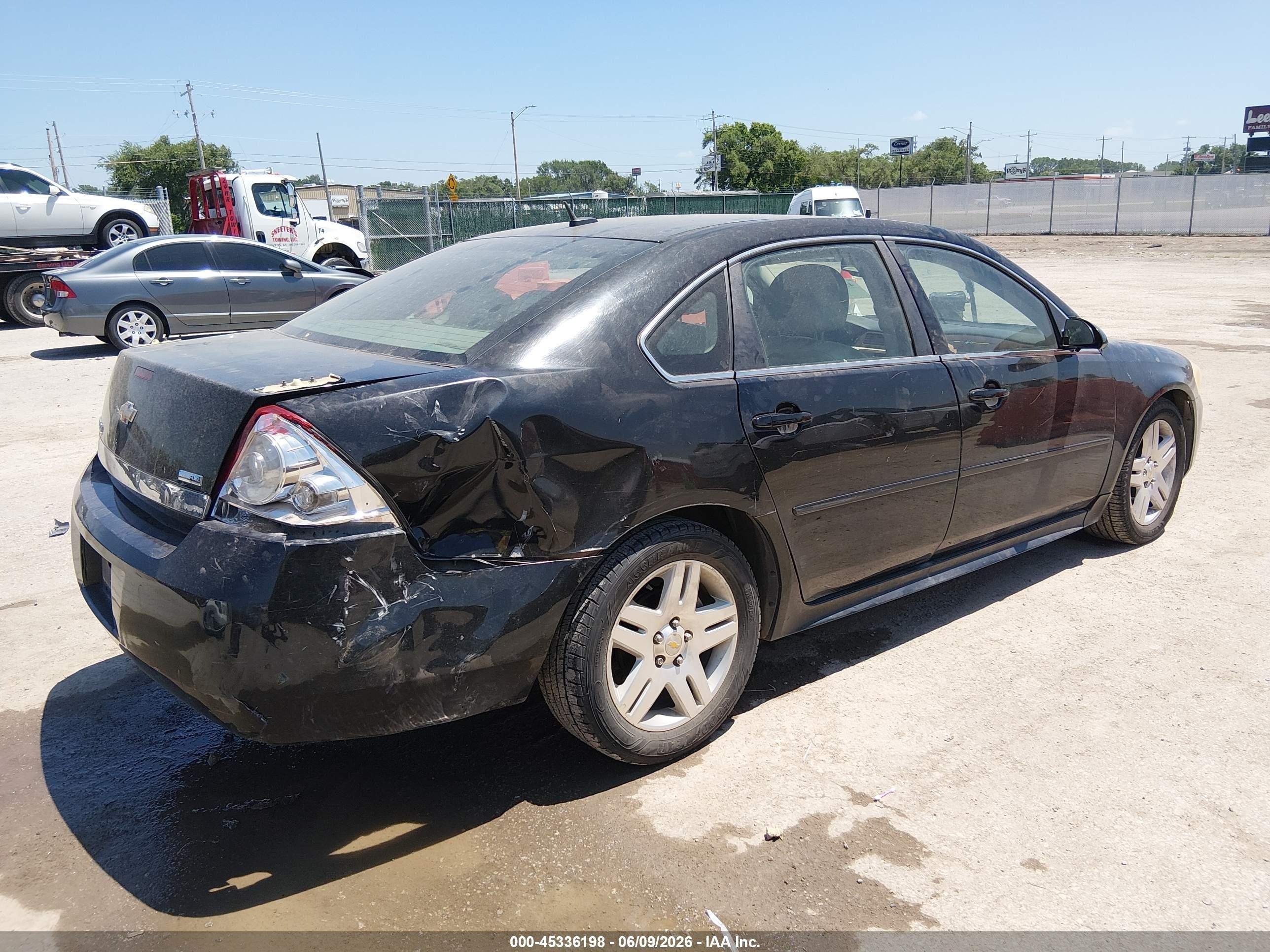 2011 Chevrolet Impala Lt Black vin: 2G1WB5EK6B1257031