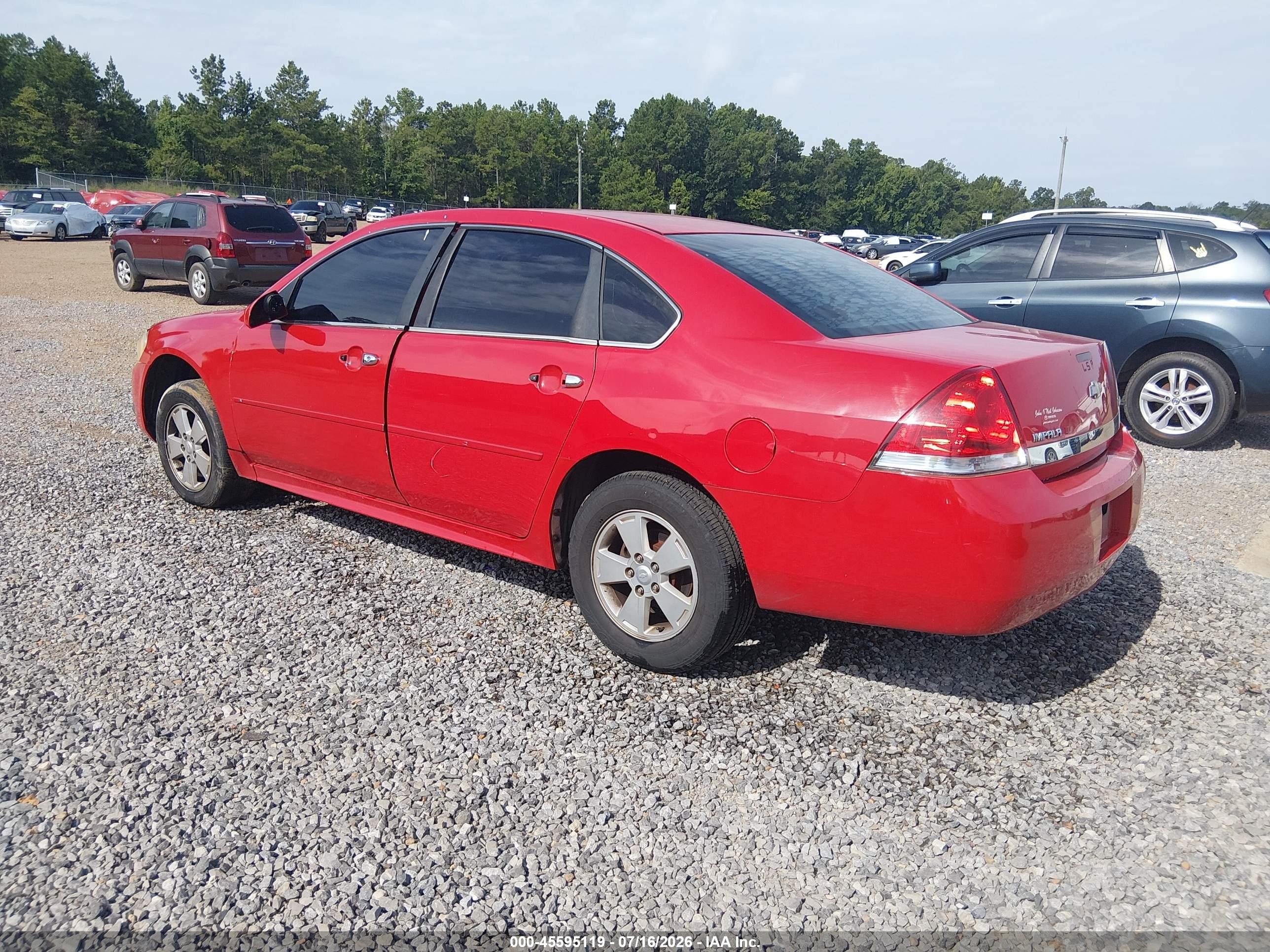 2010 Chevrolet Impala Lt Red vin: 2G1WB5EK7A1129086