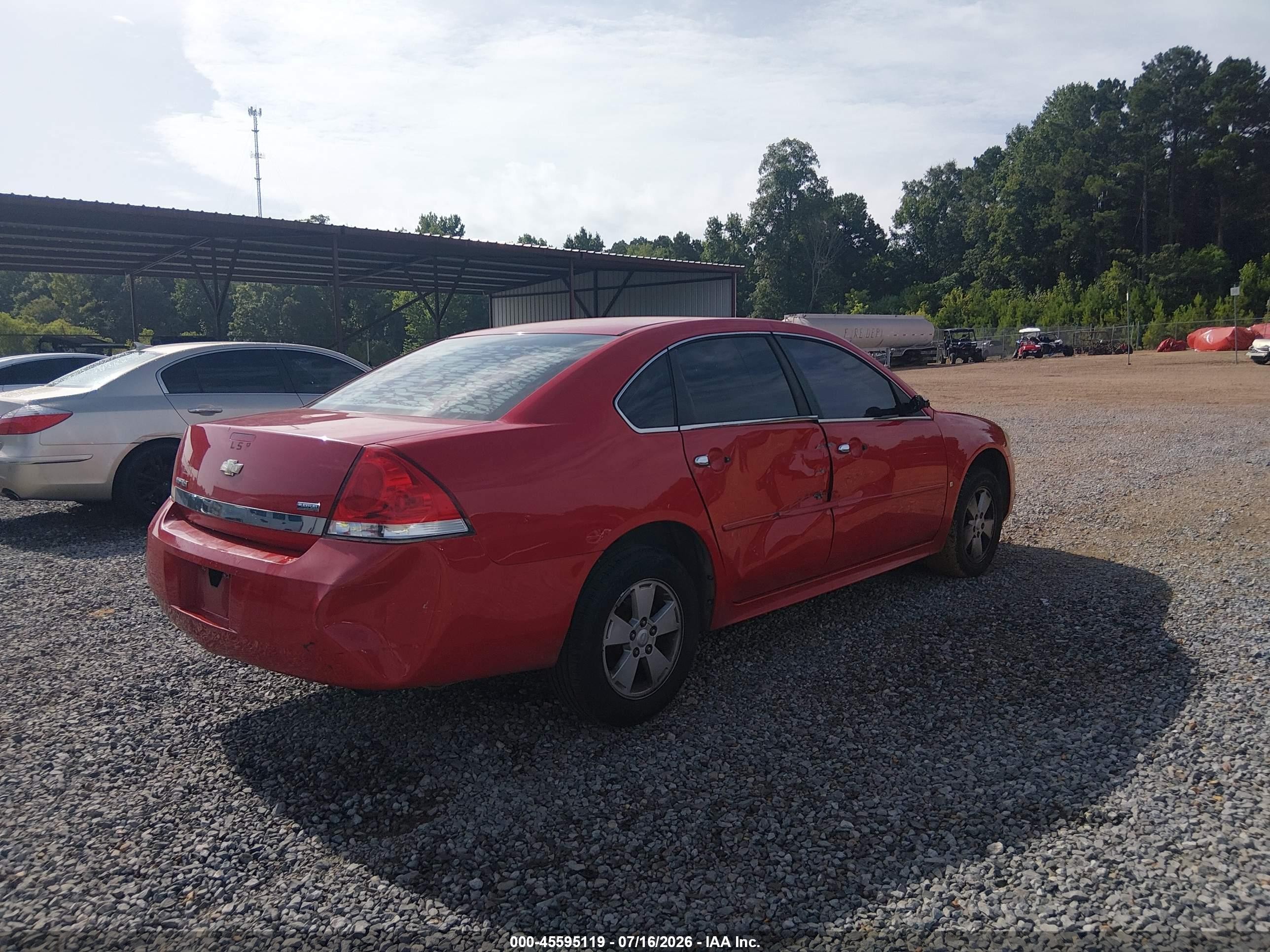 2010 Chevrolet Impala Lt Red vin: 2G1WB5EK7A1129086