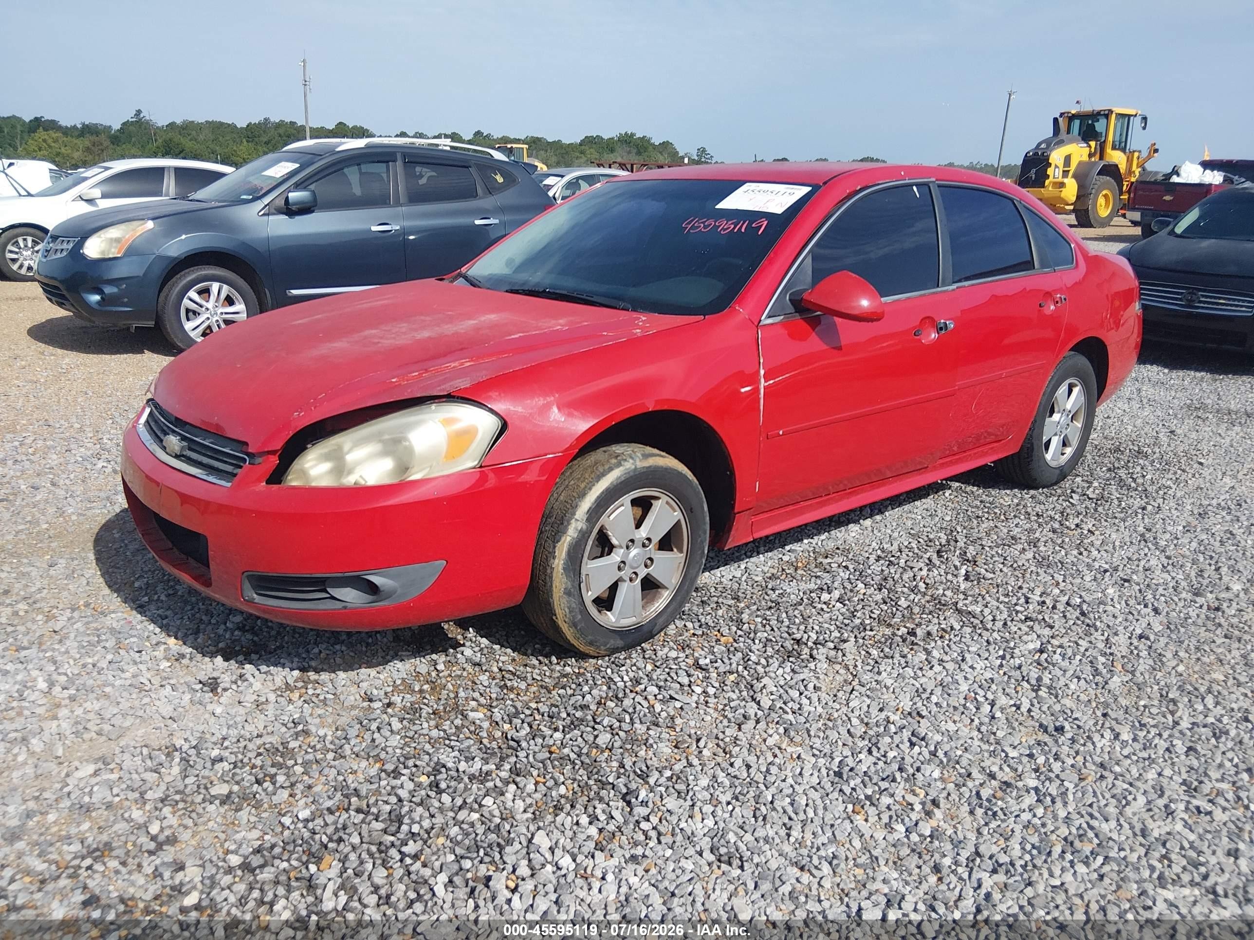 2010 Chevrolet Impala Lt Red vin: 2G1WB5EK7A1129086