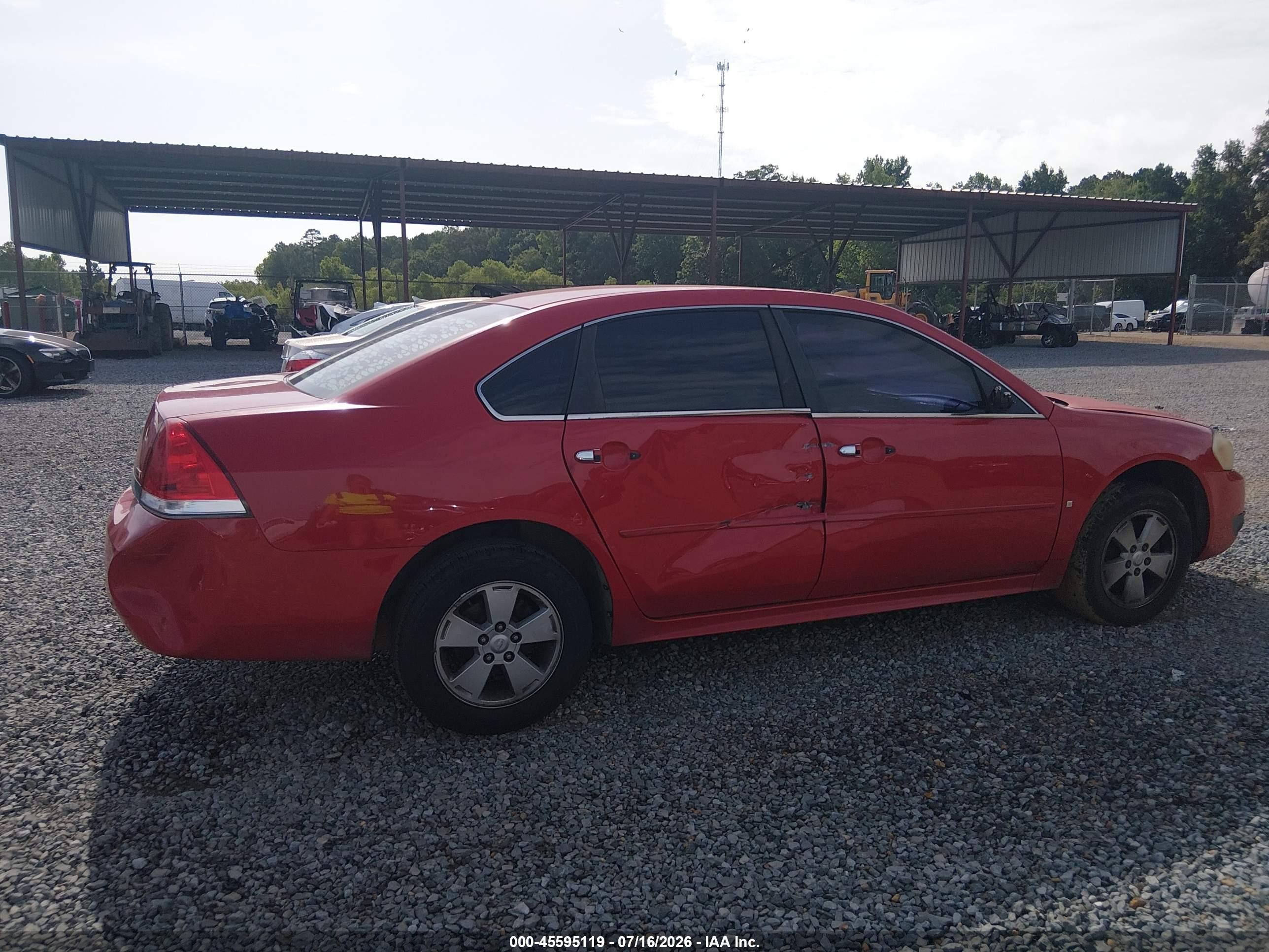 2010 Chevrolet Impala Lt Red vin: 2G1WB5EK7A1129086