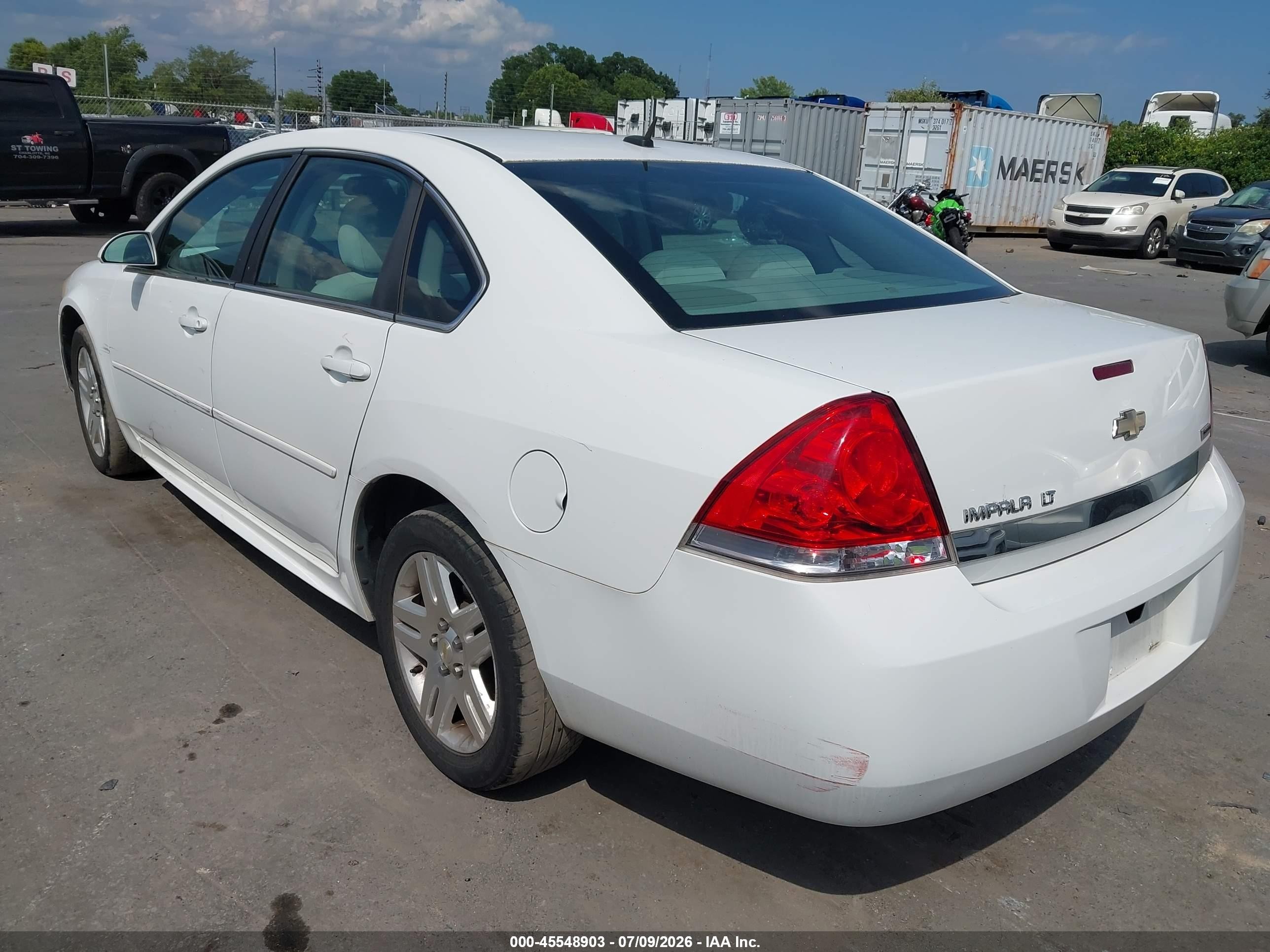 2010 Chevrolet Impala Lt White vin: 2G1WB5EK7A1148947