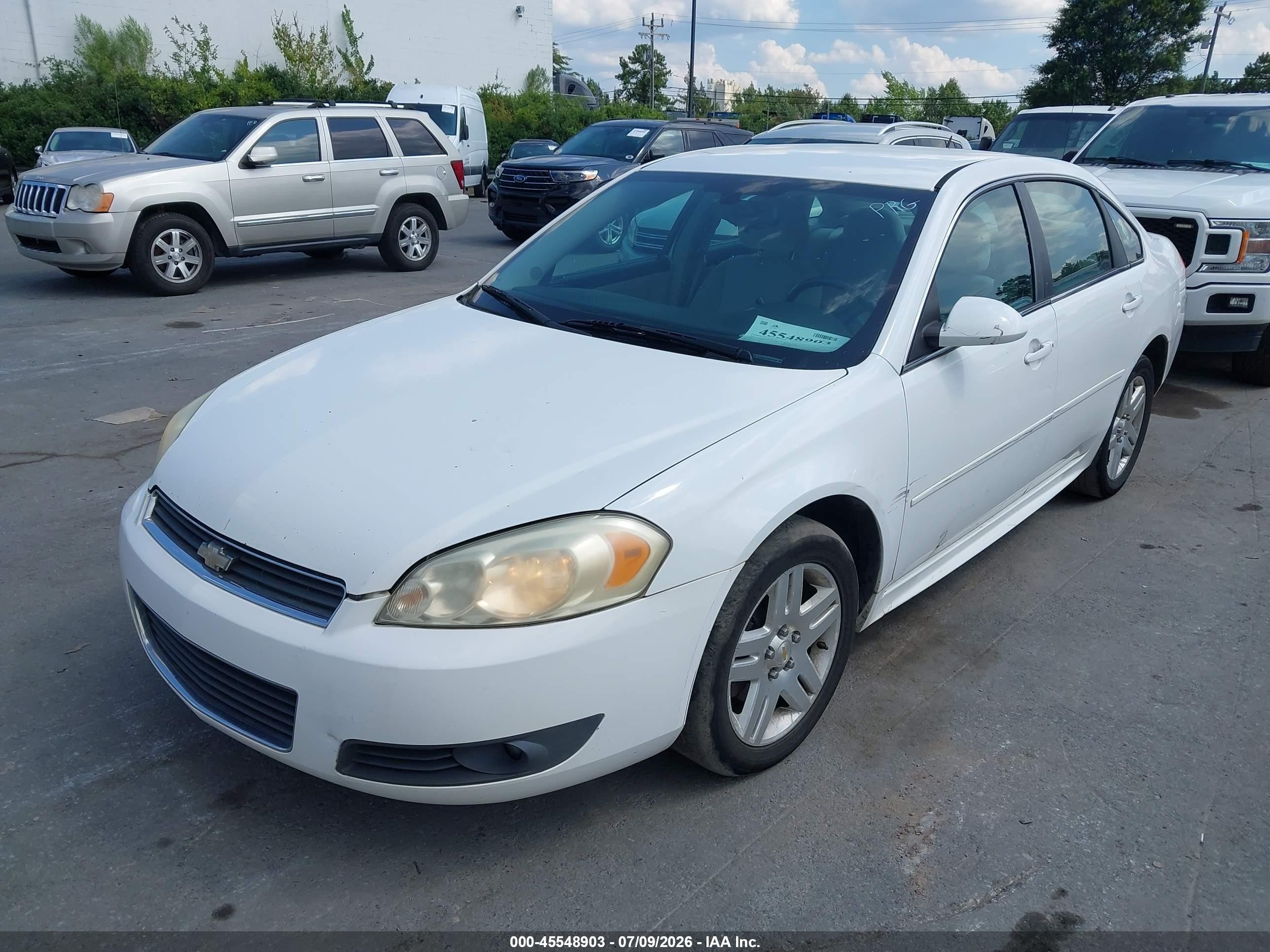 2010 Chevrolet Impala Lt White vin: 2G1WB5EK7A1148947