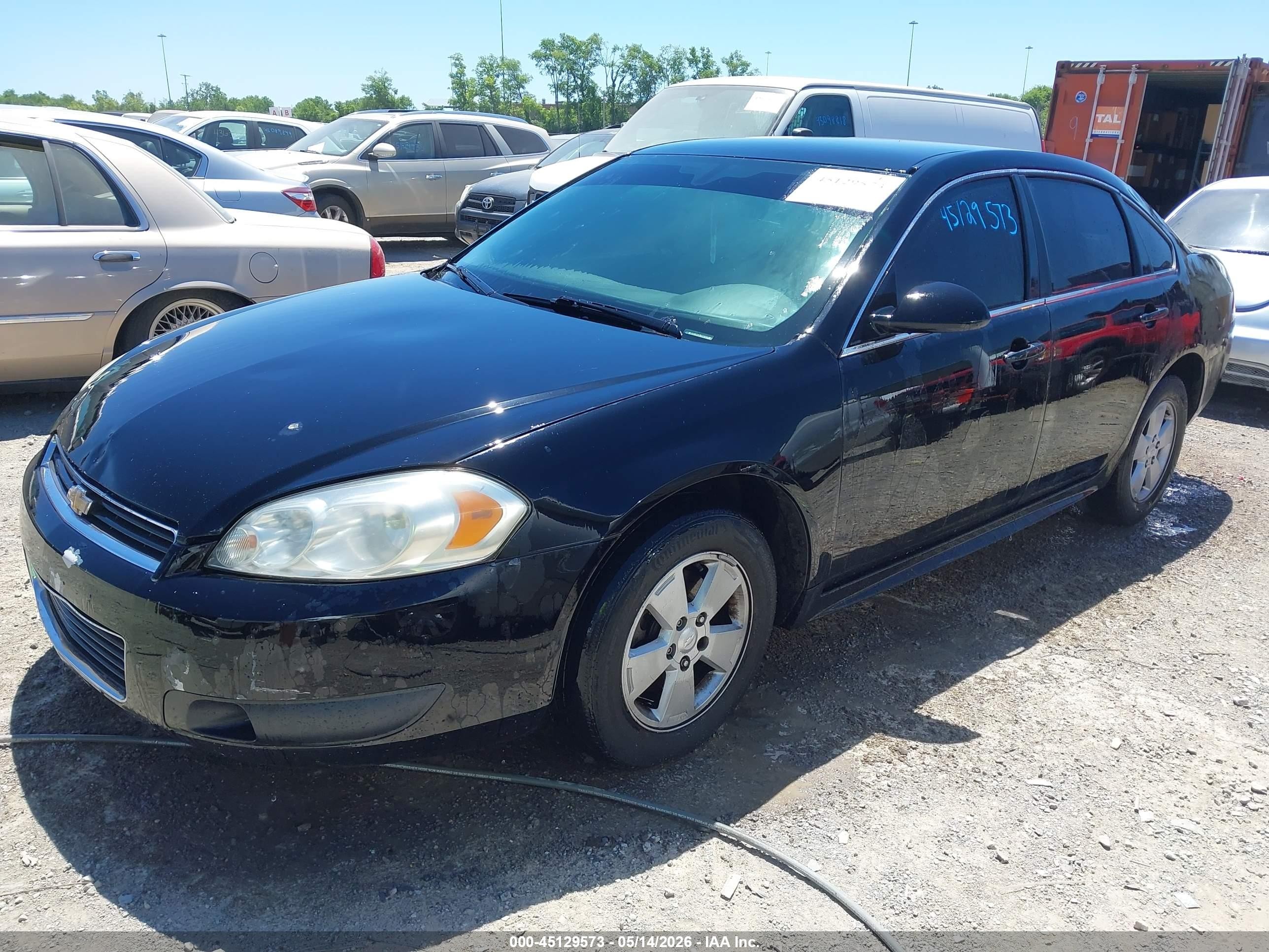 2010 Chevrolet Impala Lt Black vin: 2G1WB5EK7A1170107