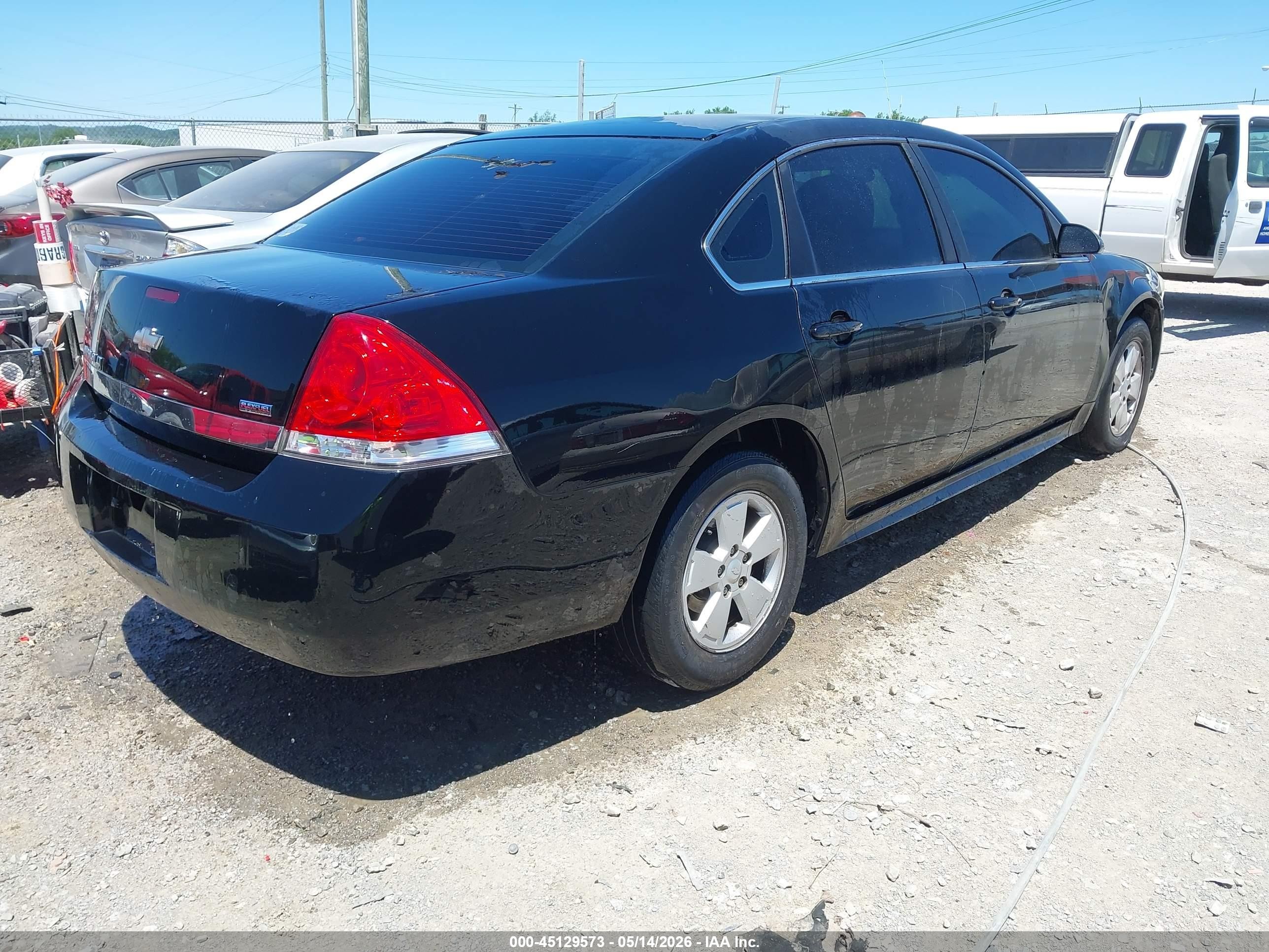 2010 Chevrolet Impala Lt Black vin: 2G1WB5EK7A1170107