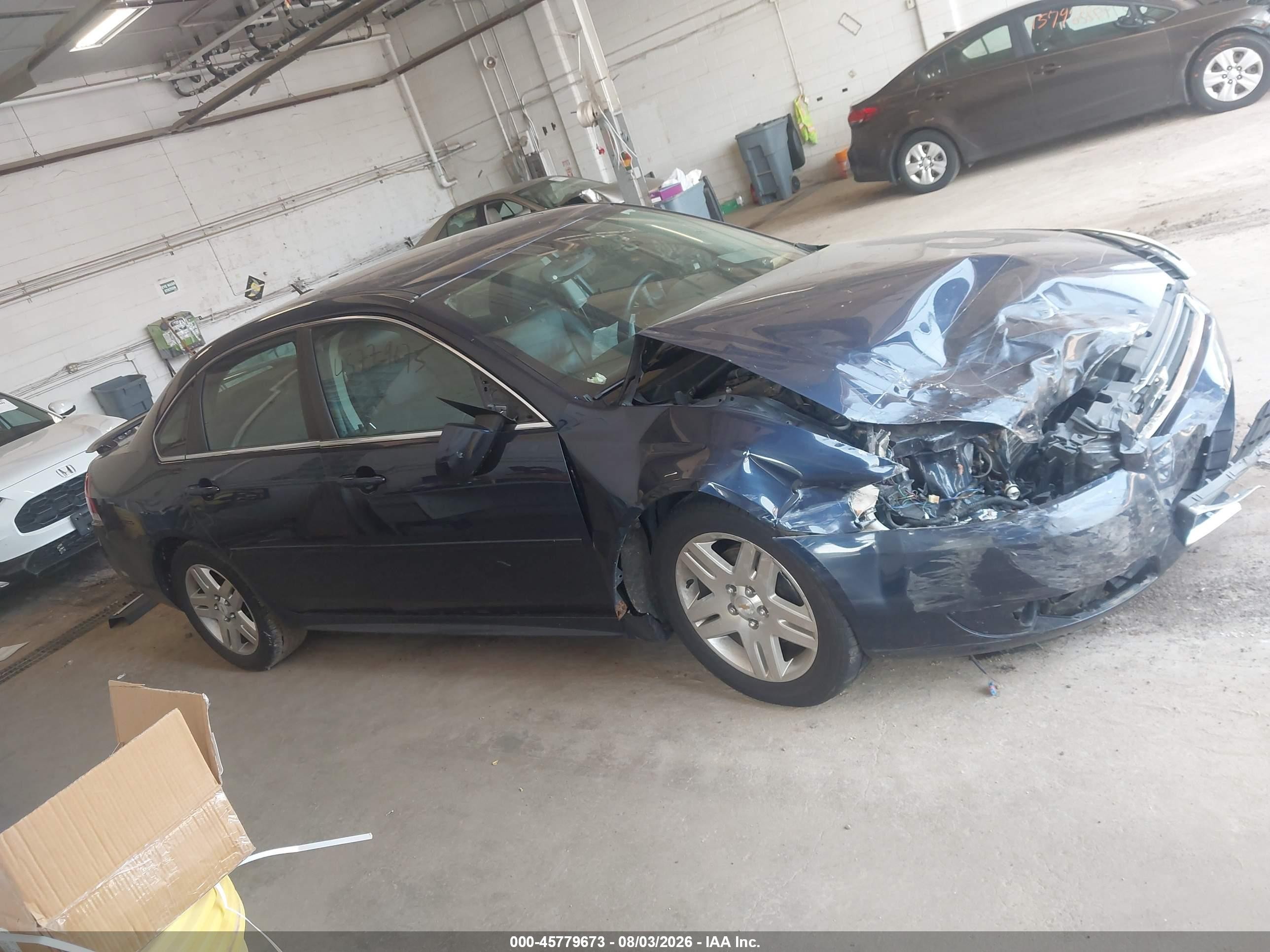 2010 Chevrolet Impala Lt Blue vin: 2G1WB5EK7A1189613