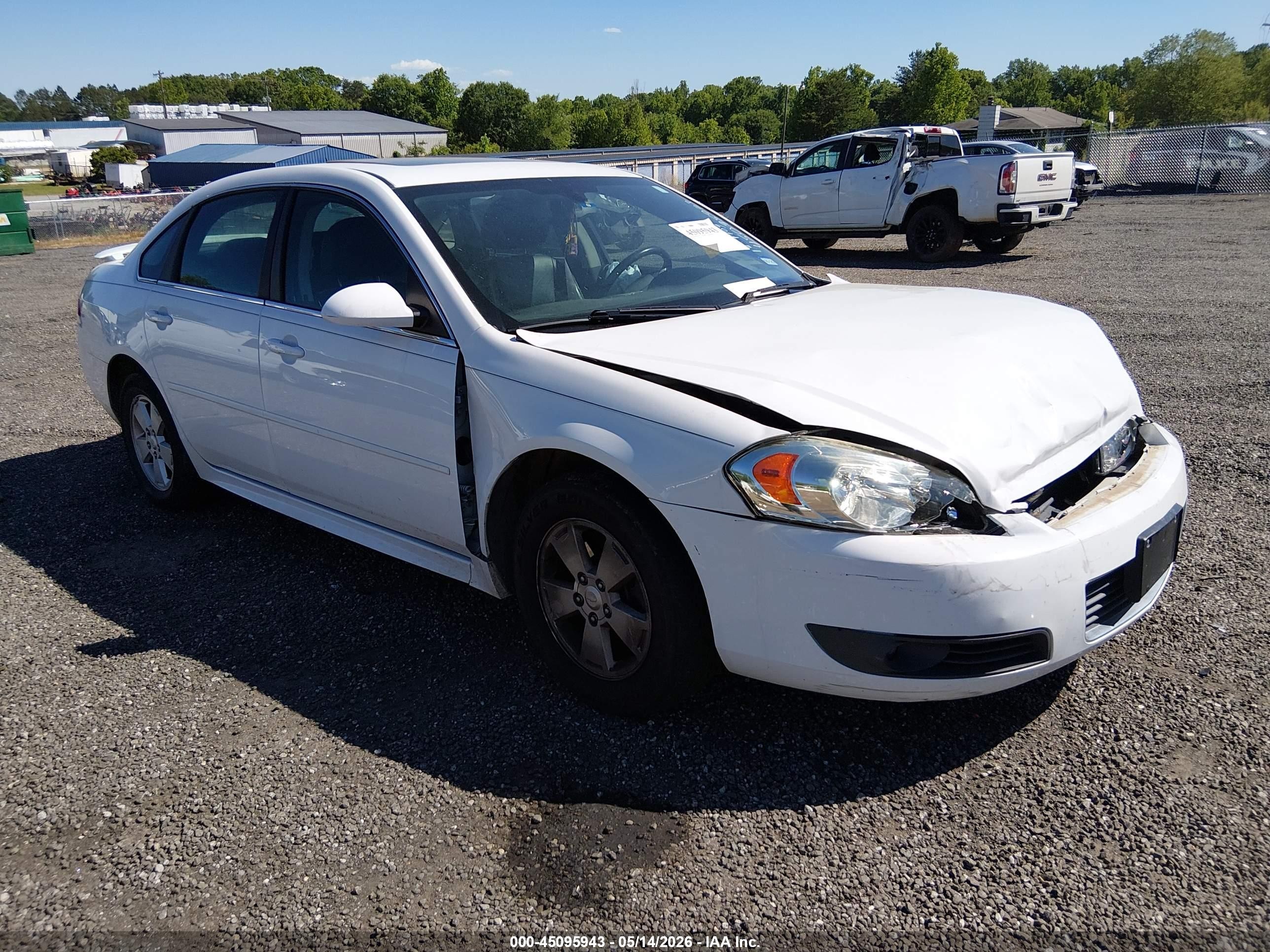 2010 Chevrolet Impala Lt White vin: 2G1WB5EK7A1224344