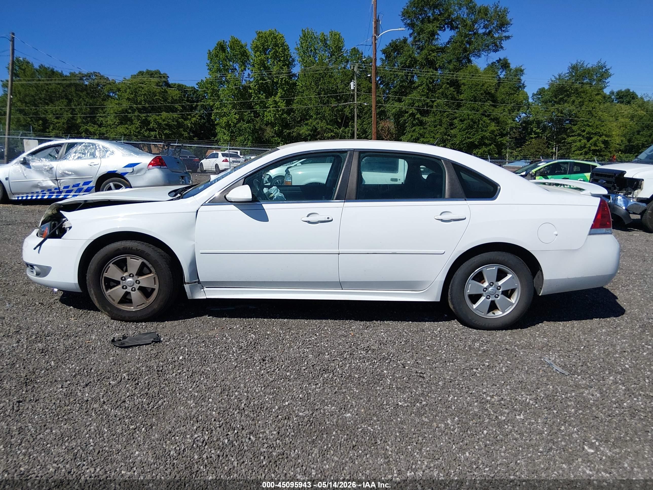 2010 Chevrolet Impala Lt White vin: 2G1WB5EK7A1224344