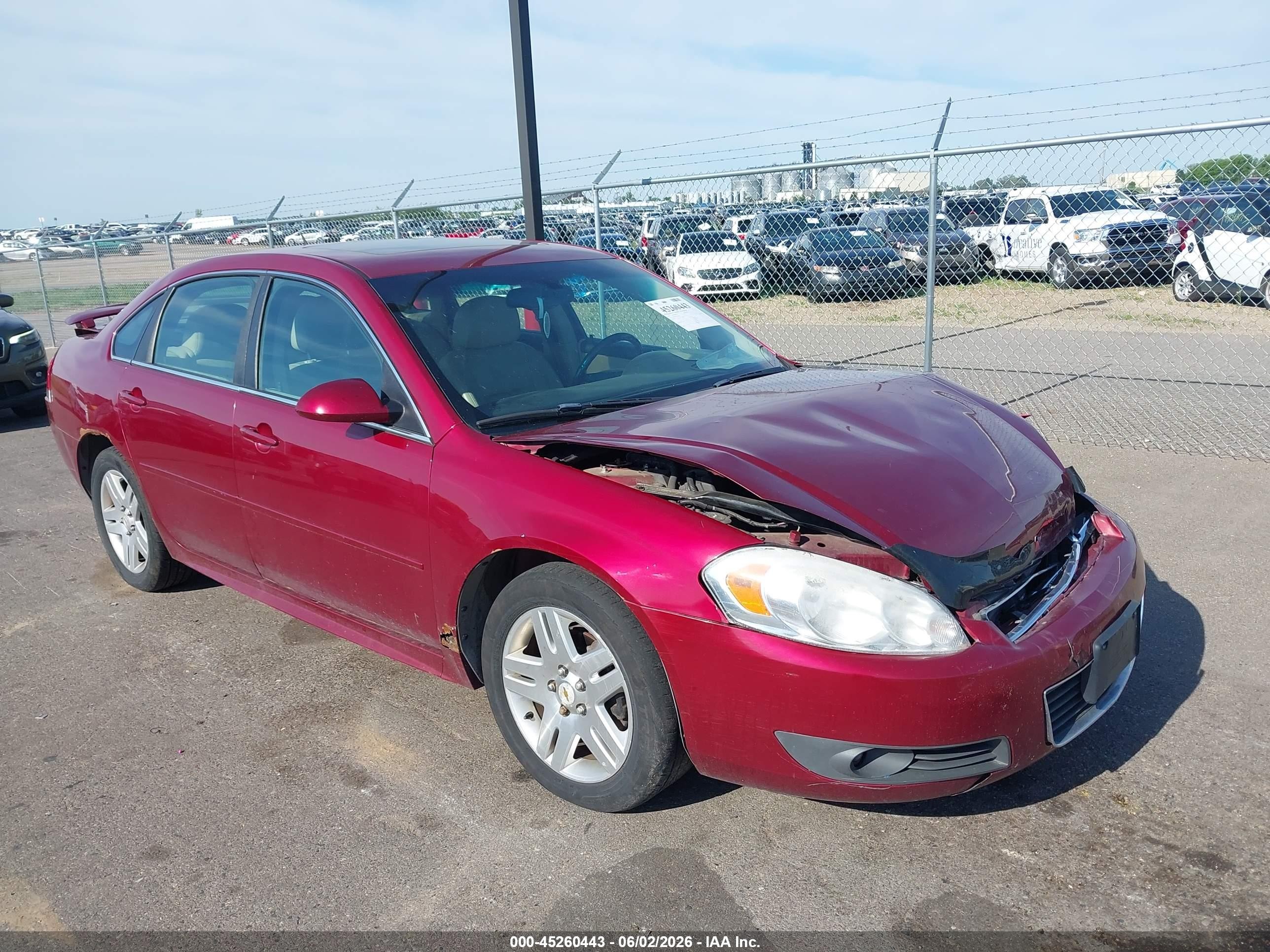 2011 Chevrolet Impala Lt Red vin: 2G1WB5EK7B1184963