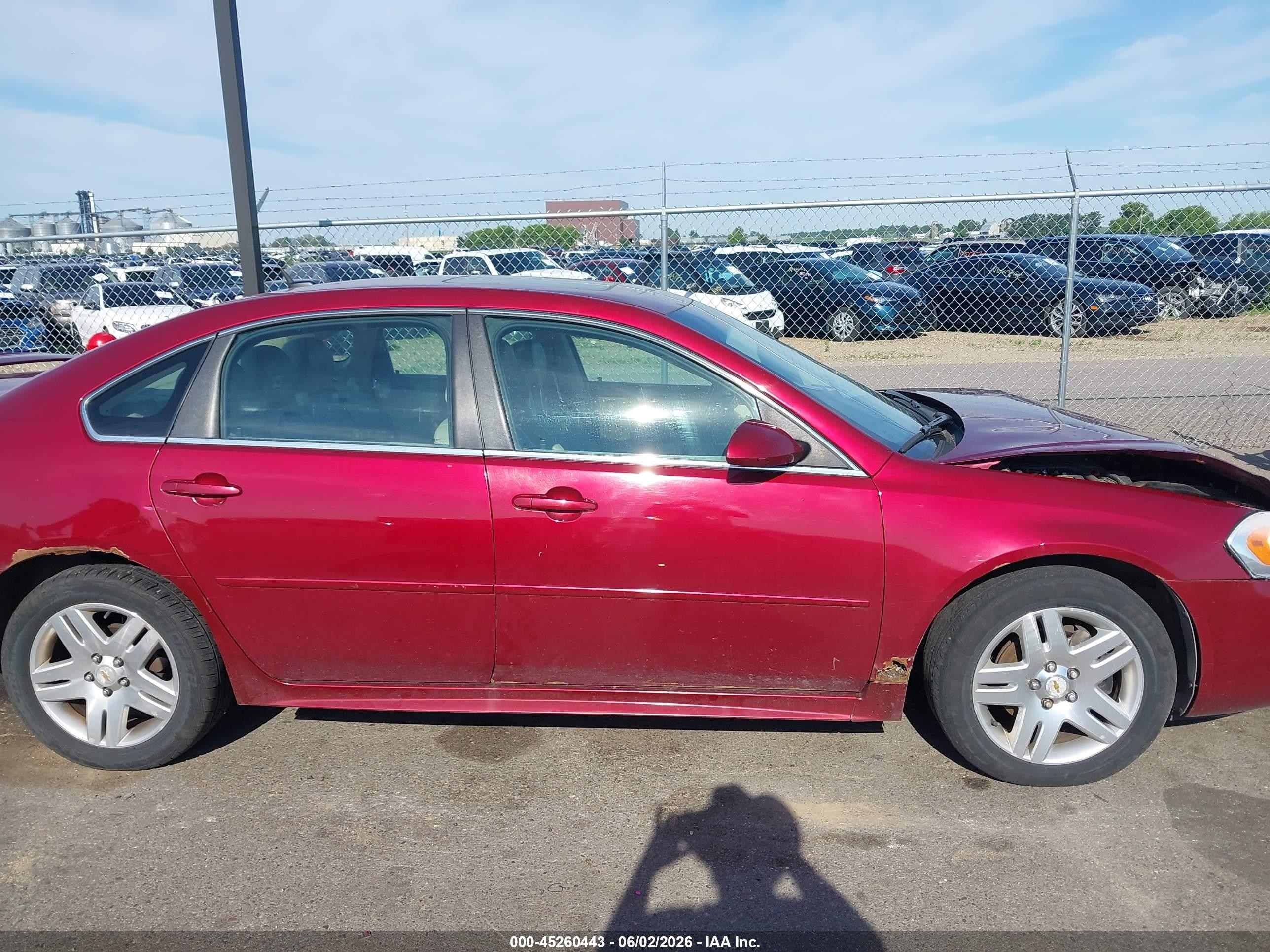 2011 Chevrolet Impala Lt Red vin: 2G1WB5EK7B1184963